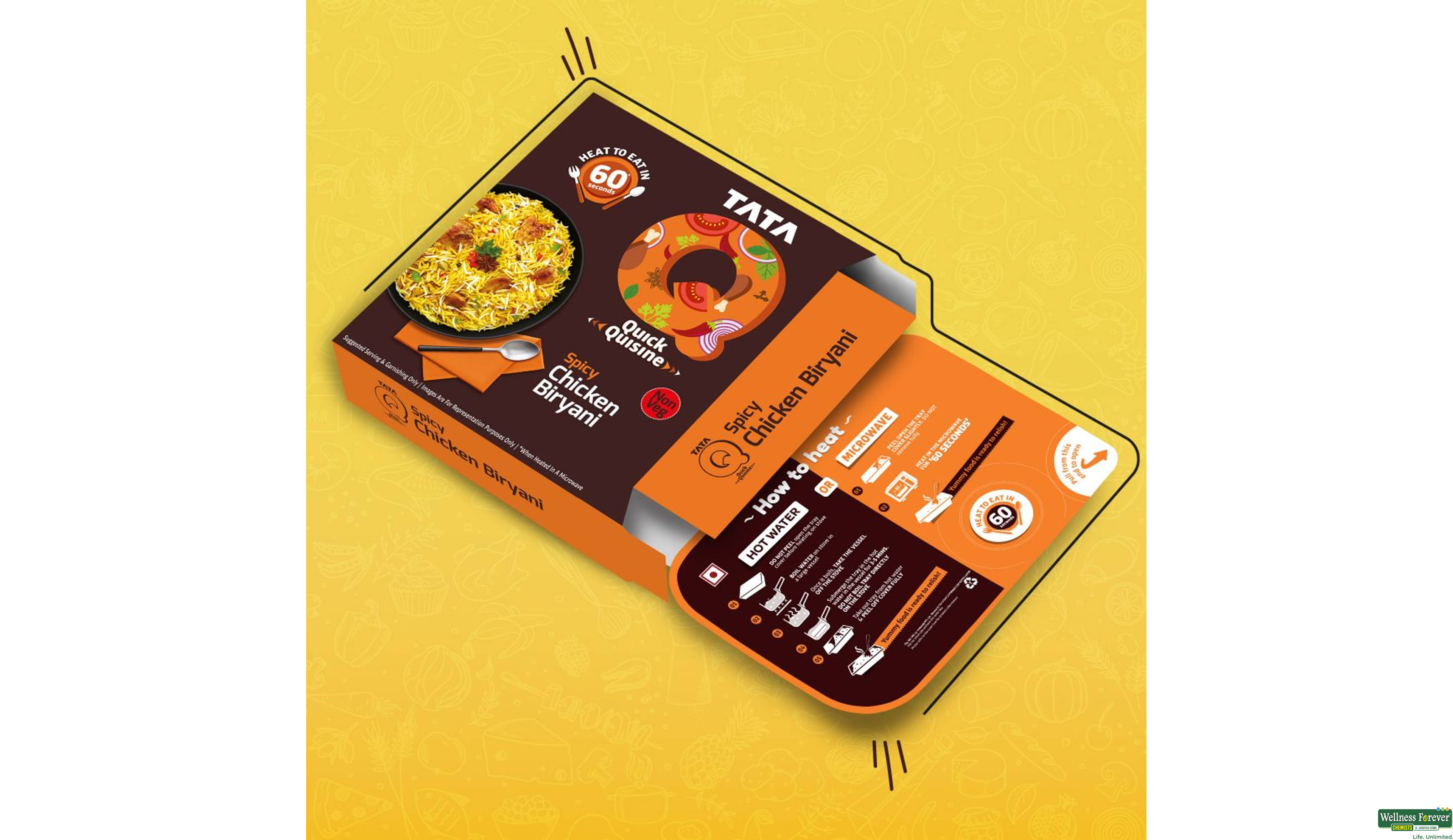 TATA Q SPICY CHICKEN BIRYANI 330GM- 4, 330GM, null