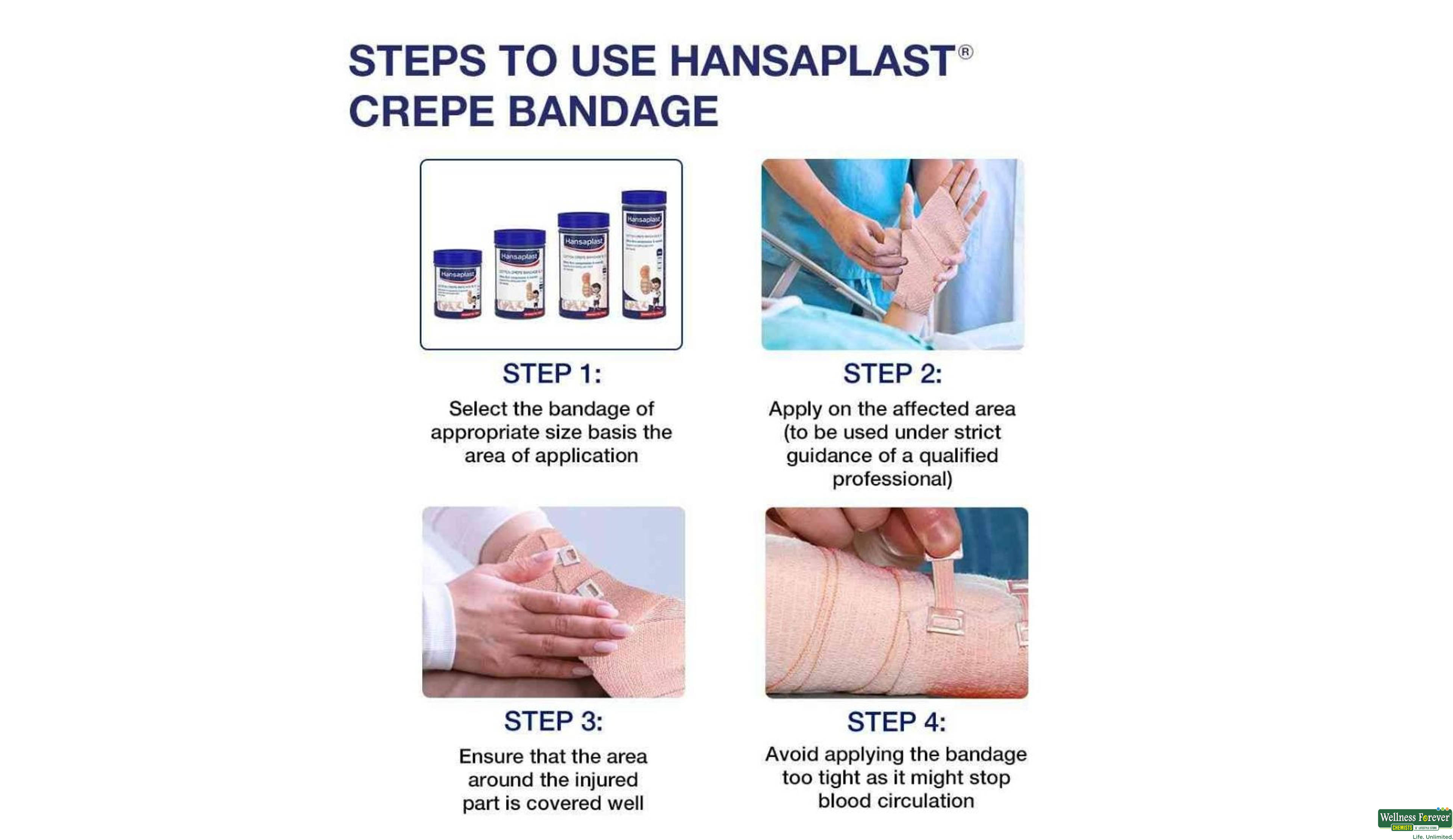 HANSAPLAST CREPE BANDAGE (10CMX4M) 1PC- 3, 1PC, 