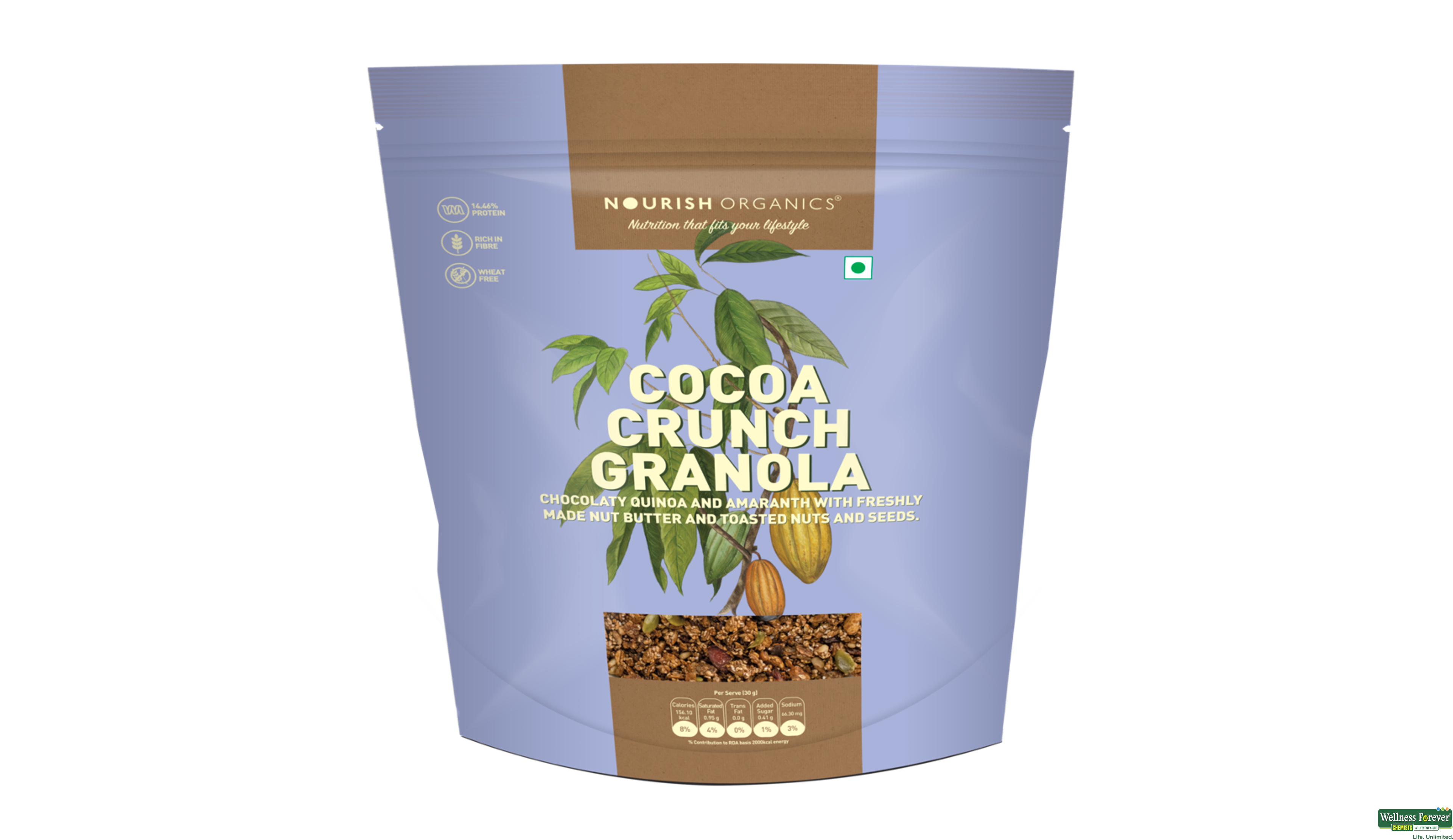 NOURISH ORGANIC COCOA GRANOLA 300GM- 1, 300GM, 