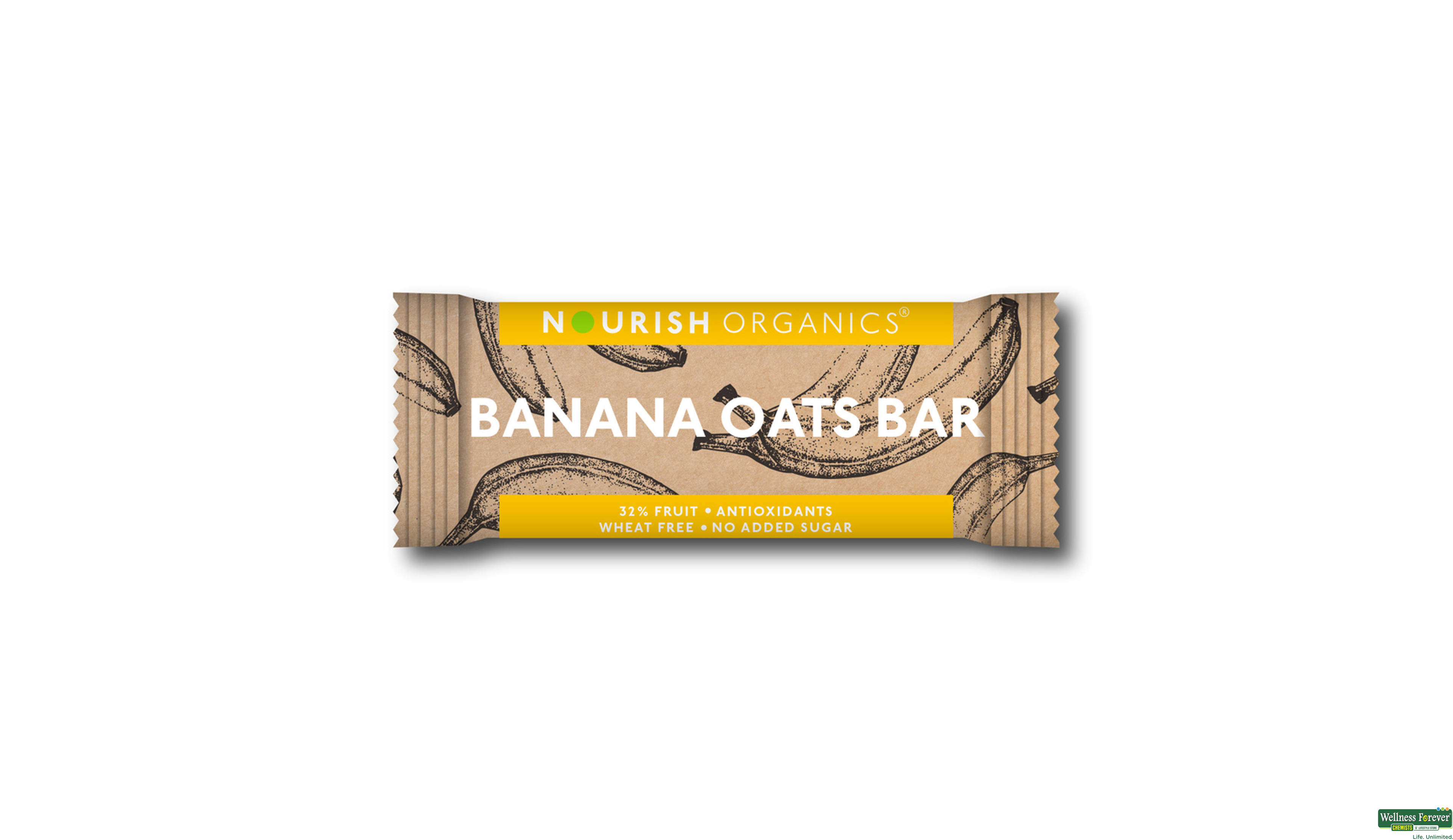 NOURISH ORGANIC BAR BANANA OATS 6X30GM- 2, 30GM, 