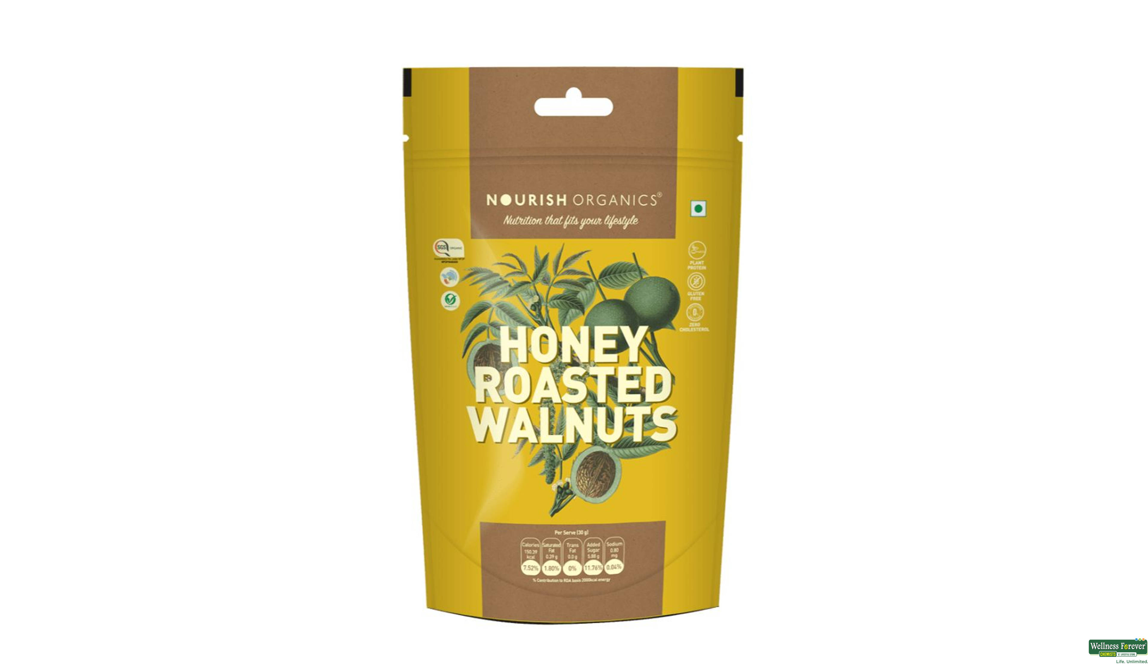 NOURISH ORGANIC HONEY WALNUTS 100GM- 1, 100GM, 