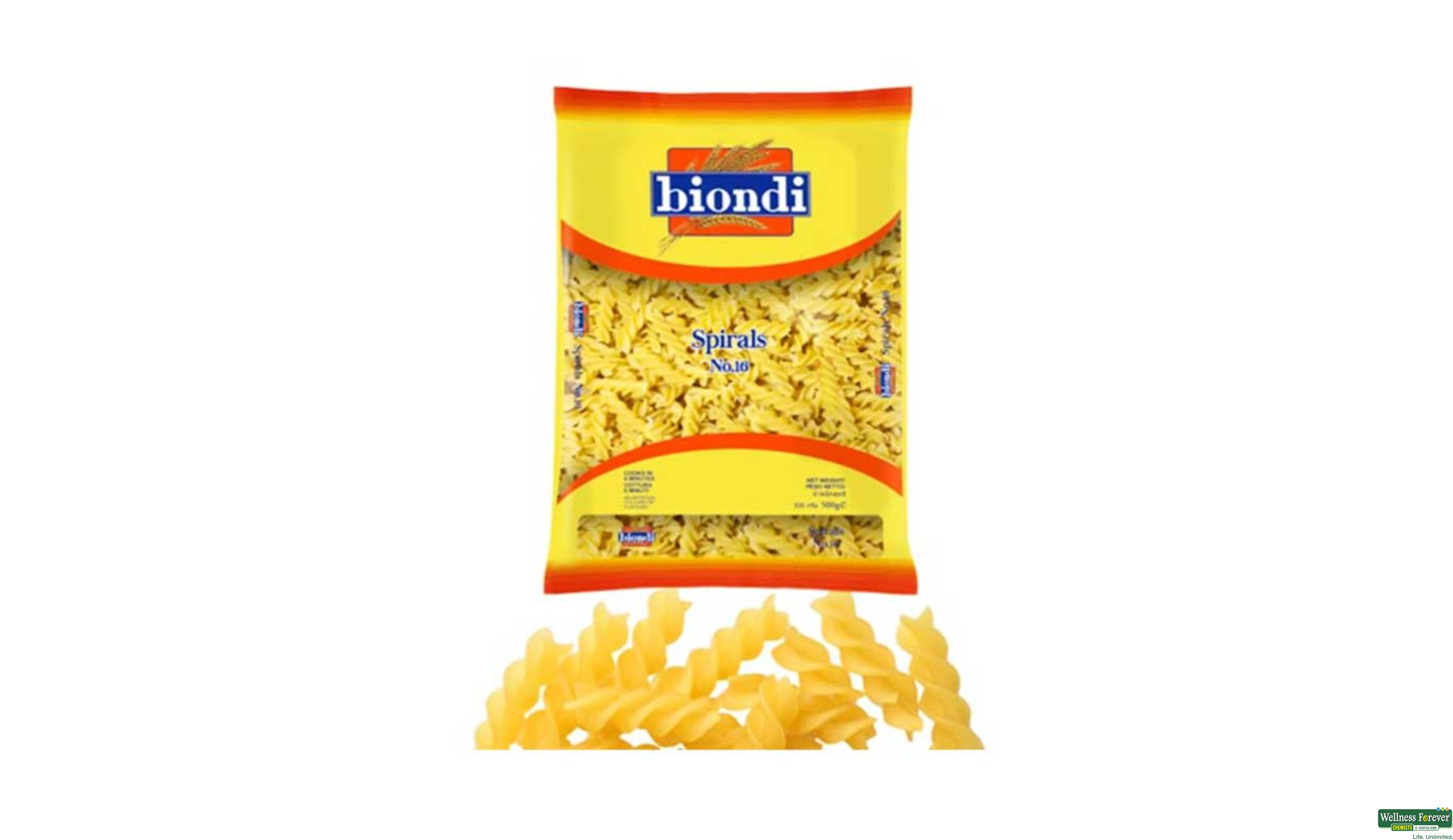 BIONDI SPIRALS PASTA 500GM- 1, 500GM, 