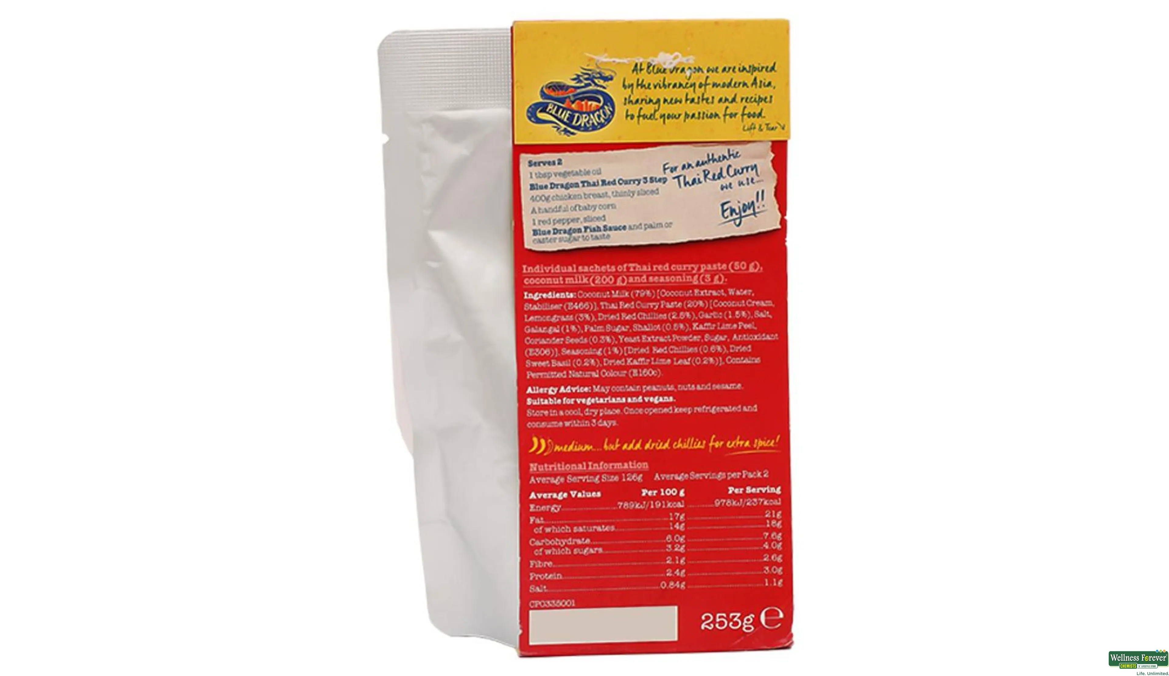 BLUE DRAGON THAI RED CURRY 253GM- 2, 253GM, 