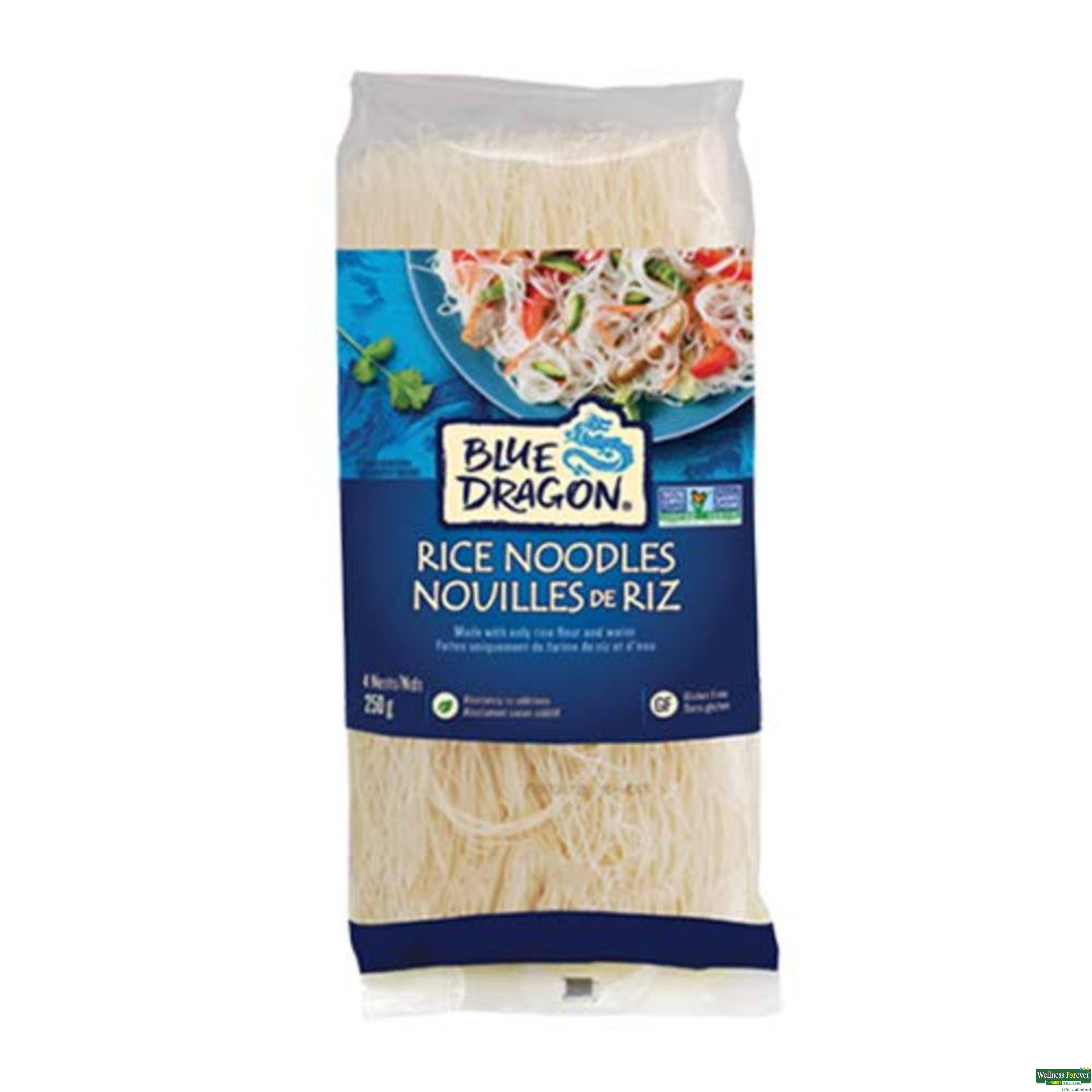 Blue Dragon Rice Noodle, 250 g (Pack of 12)-image