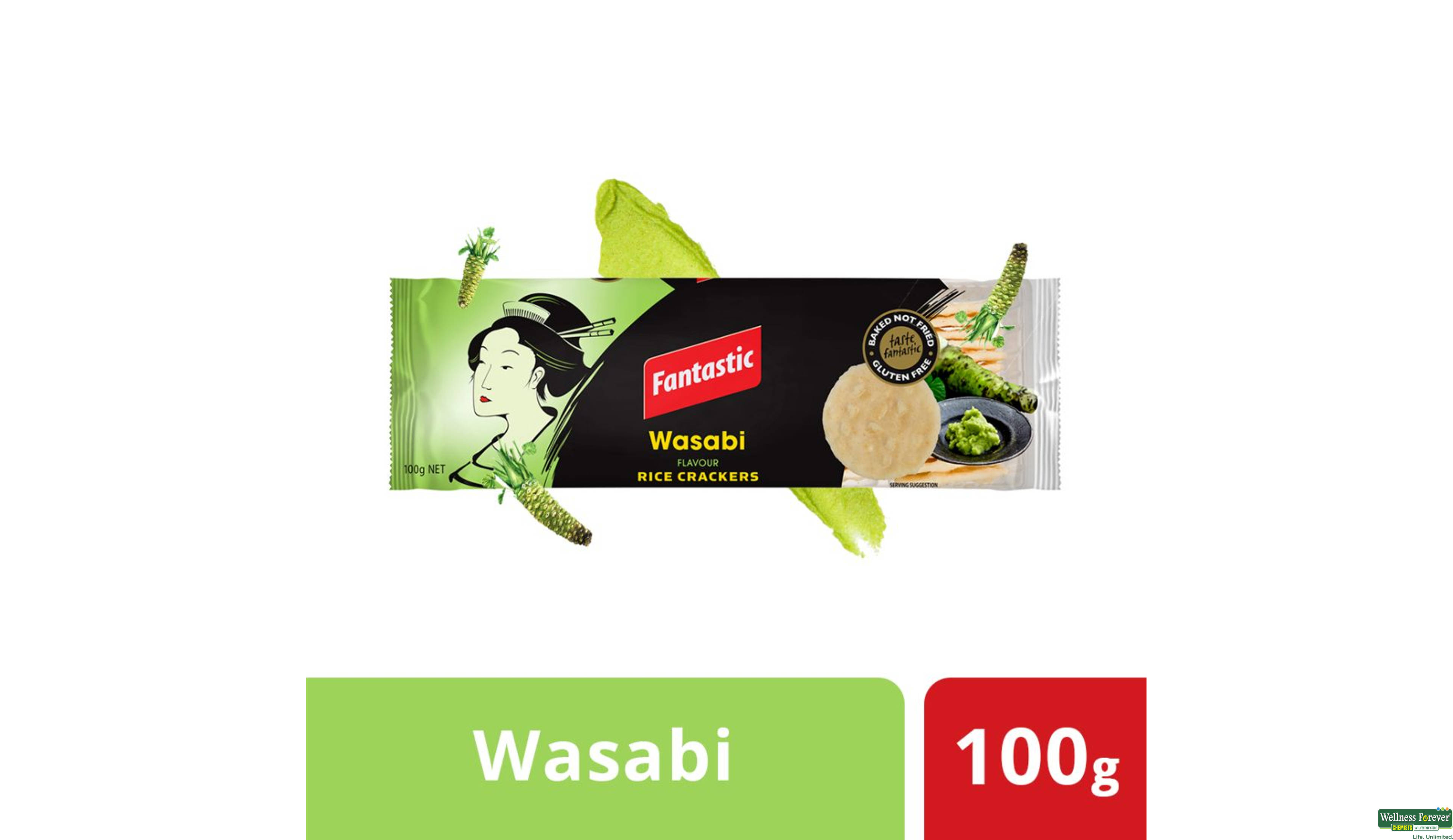 FANTASTIC CRACKERS WASABI RICE 100GM- 1, 100GM, 