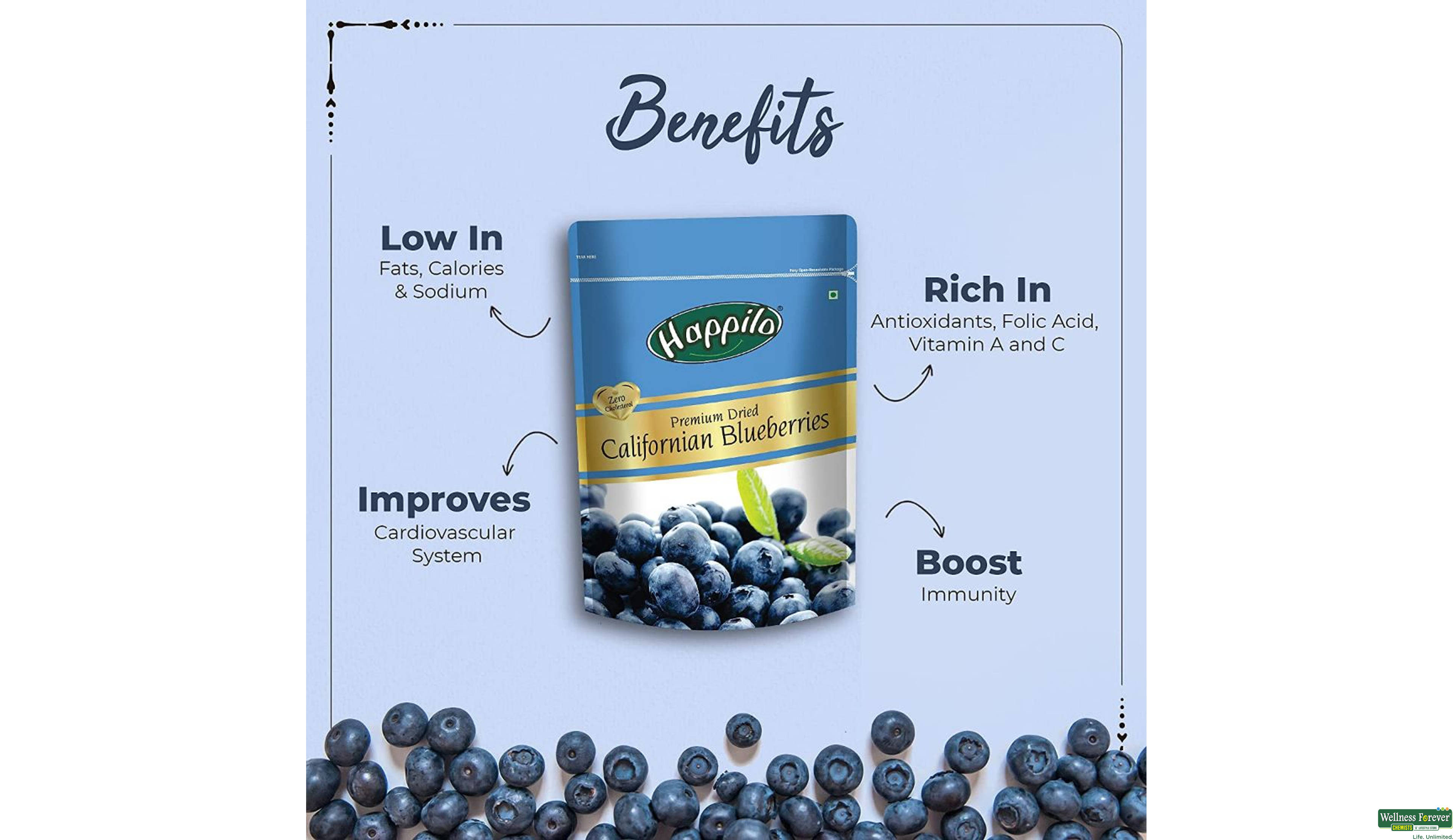 HAPPILO BLUEBERRIES CALIFORNIAN 150GM- 5, 150GM, 