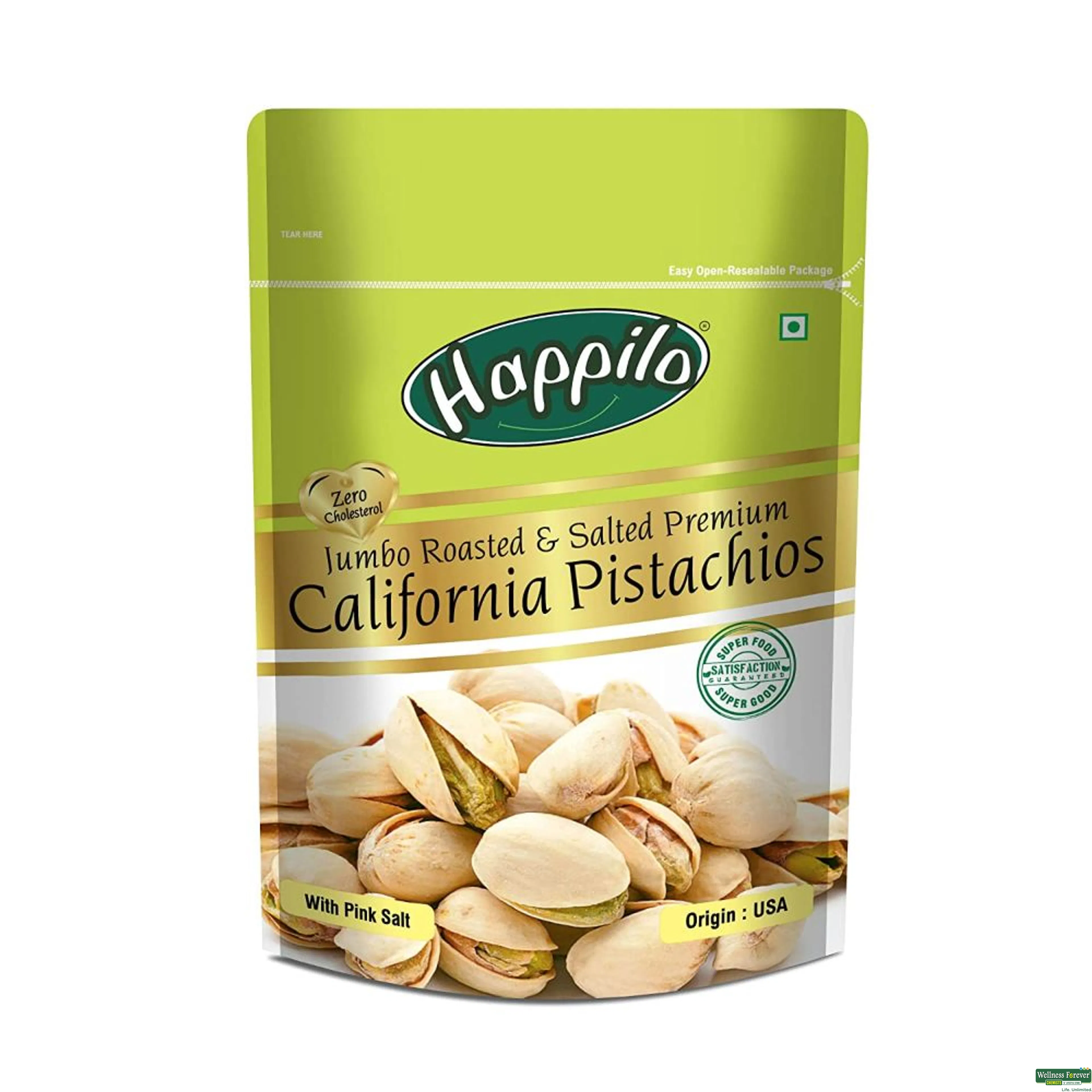 HAPPILO PISTACHIOS ROASTED/SALTED 200GM-image