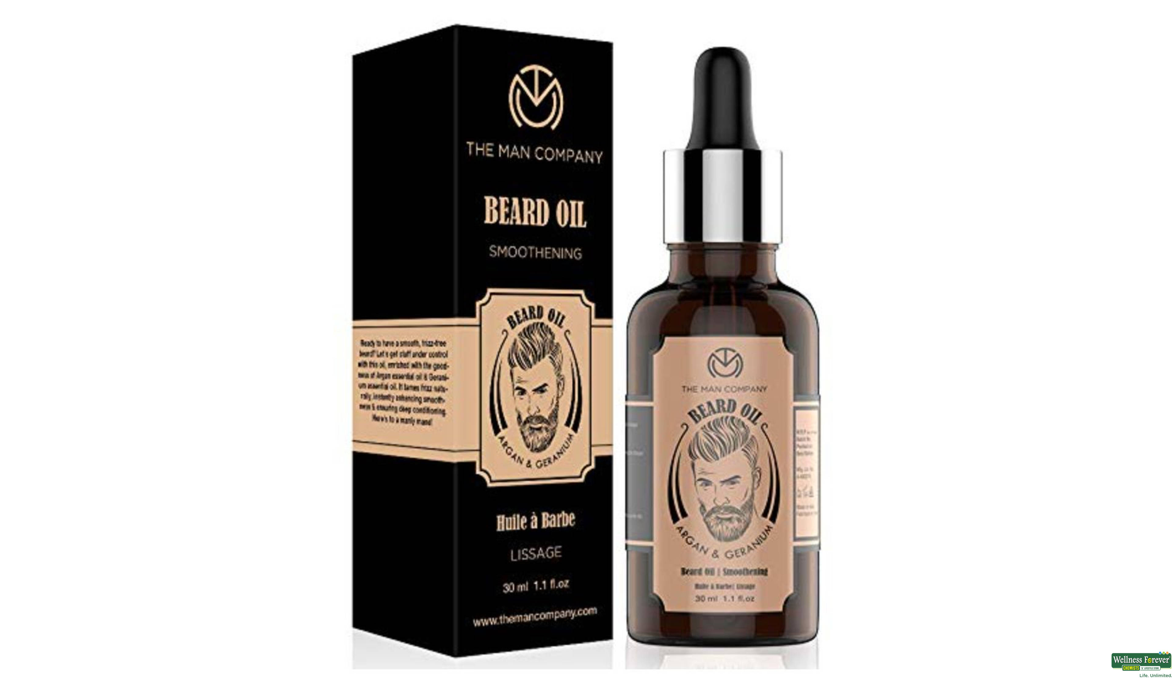 THE MAN BEARD OIL ARGAN GERANIUM 30ML- 1, 30ML, null