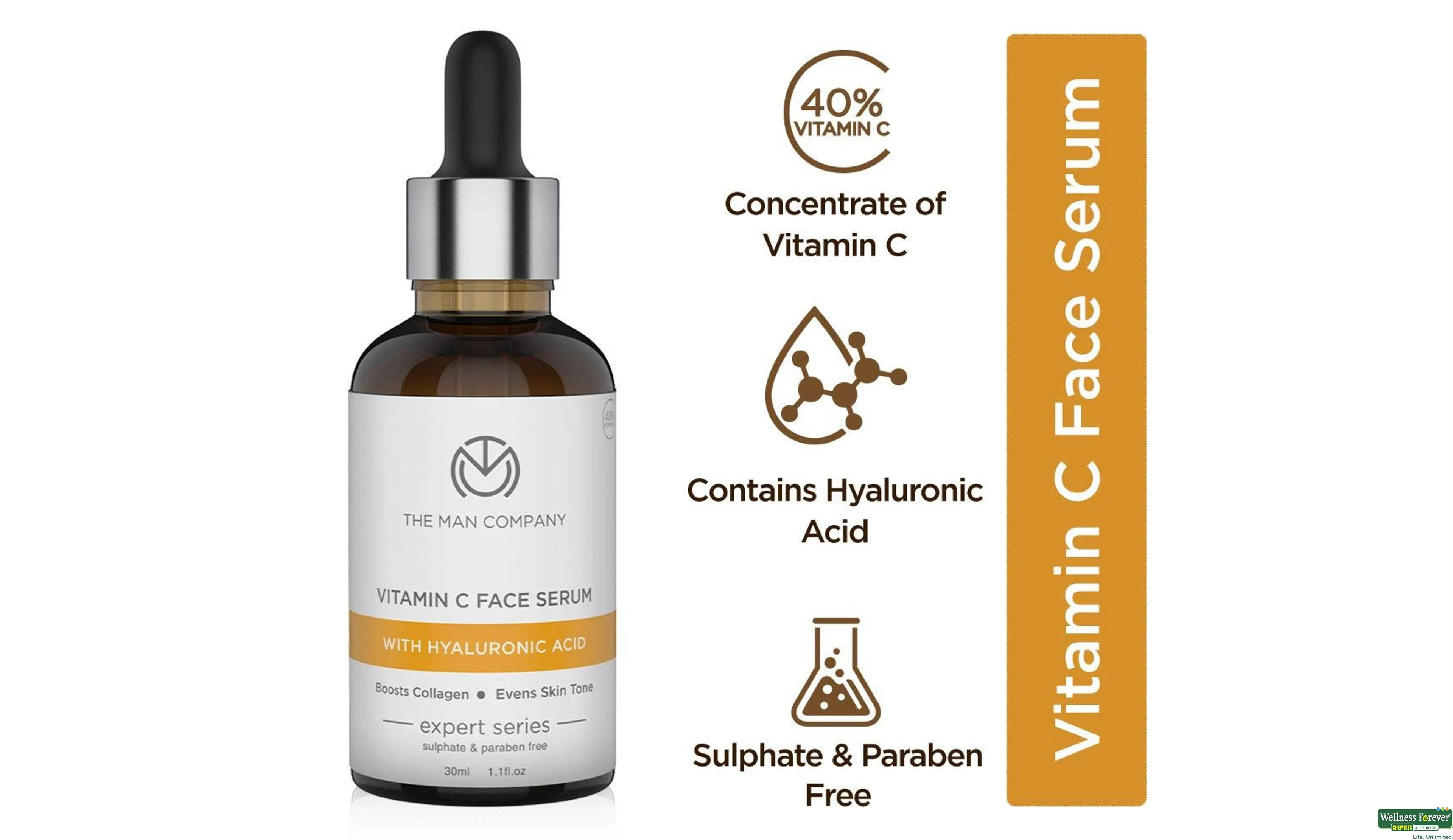 THE MAN VITAMIN C FACE SERUM 30ML- 3, 30ML, null