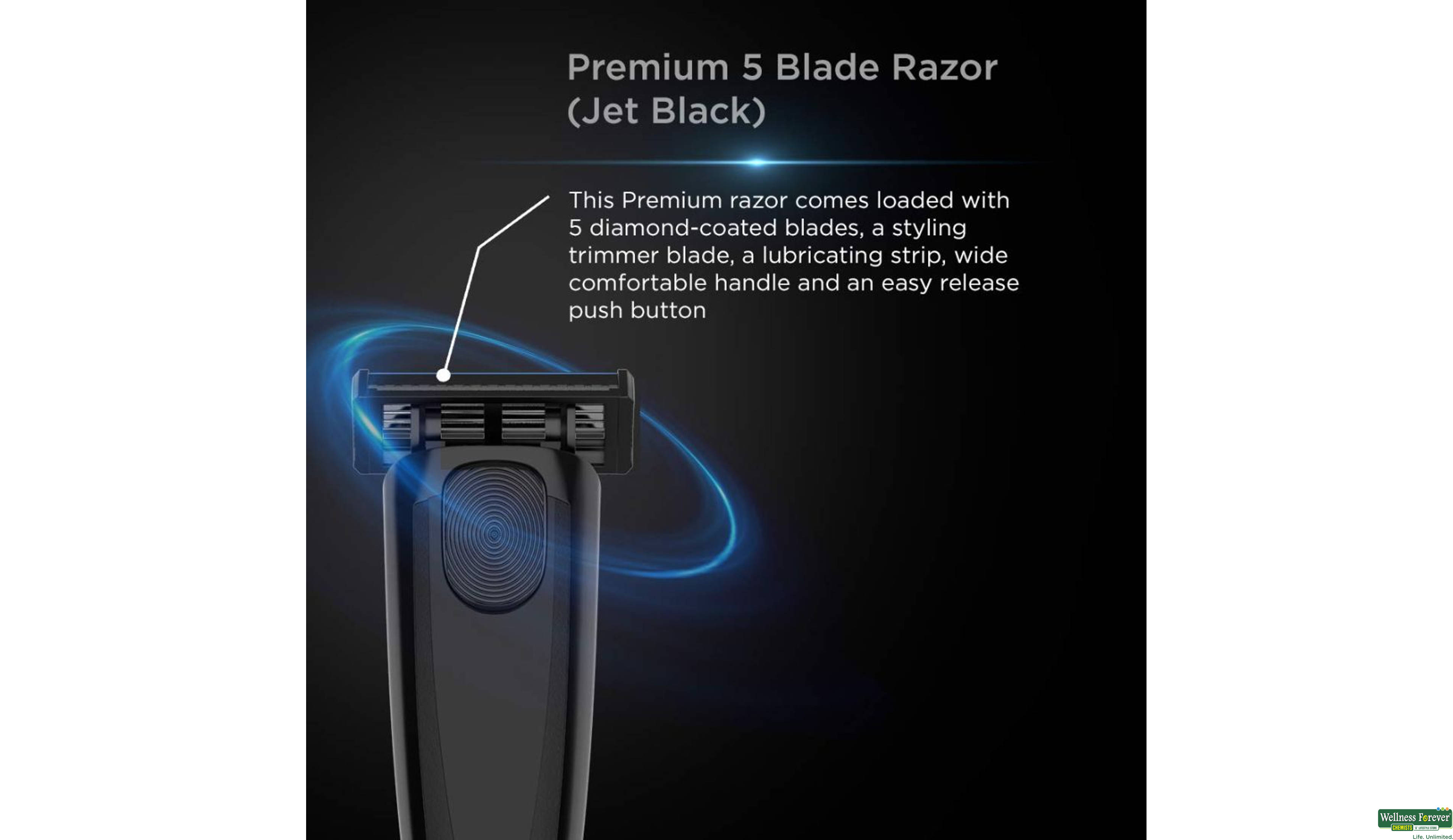 THE MAN BLADE RAZOR JETBLACK WITHOUT MAG 1PC- 3, 1PC, null