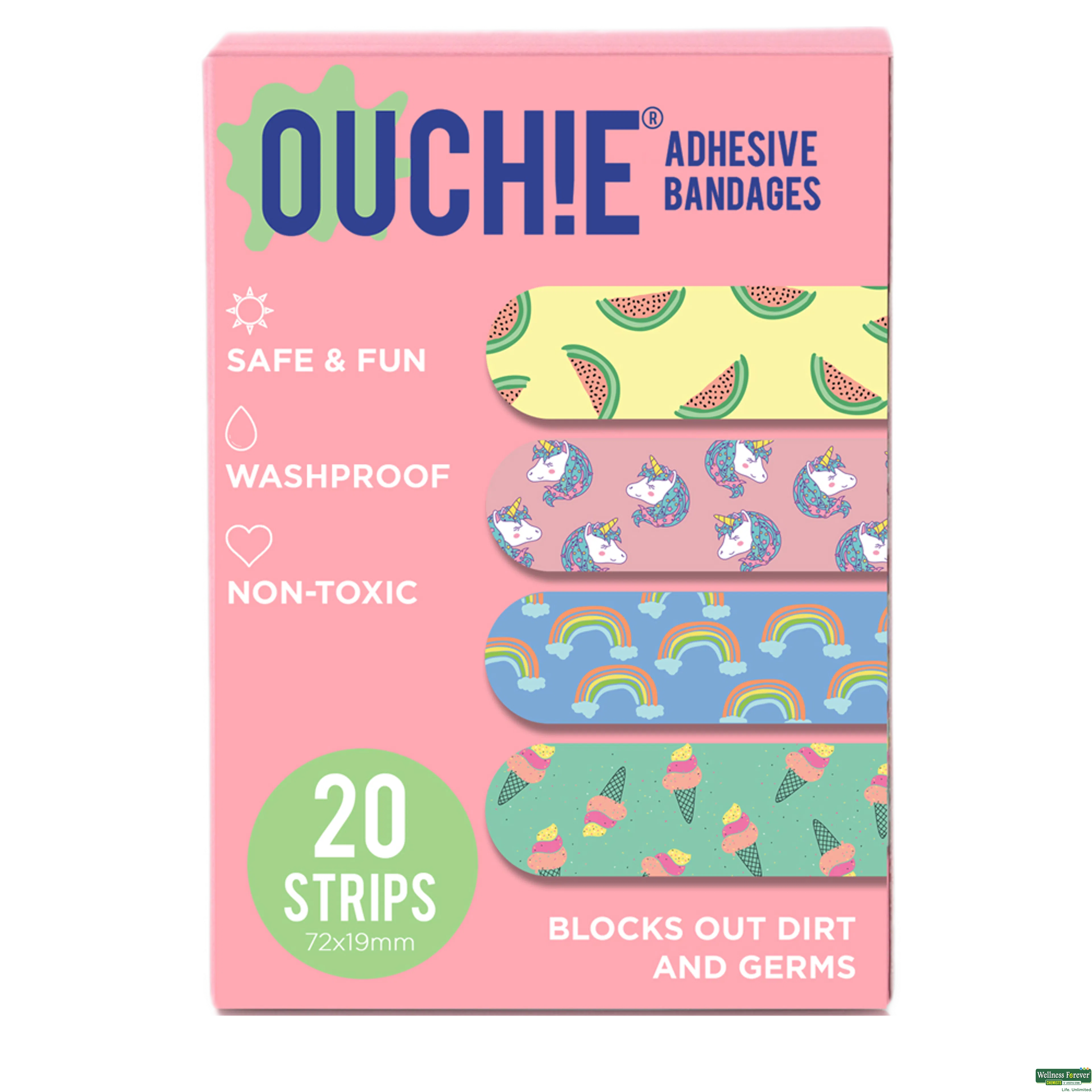 OUCHIE WASHPROOF PINK 20PC-image