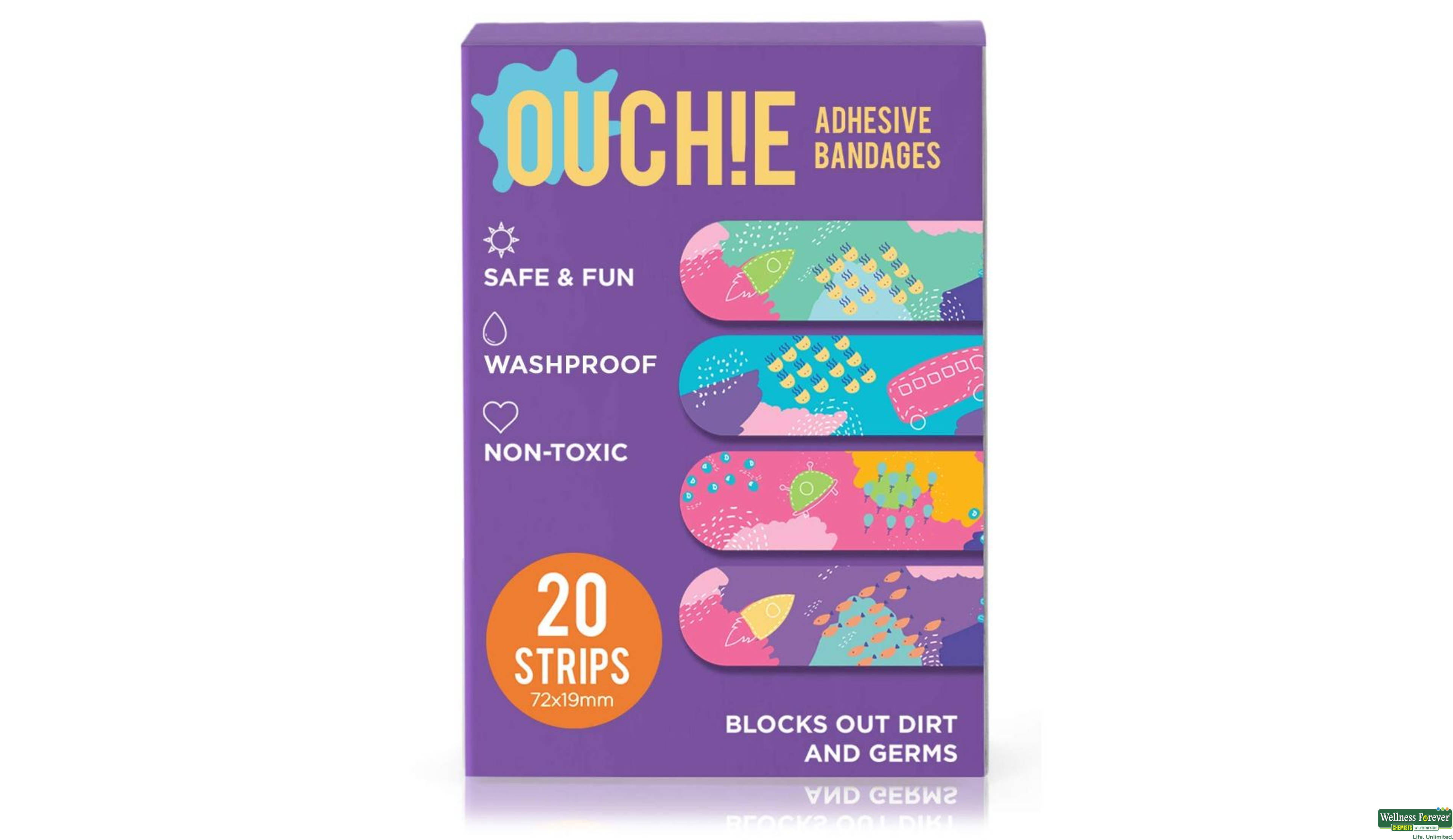 OUCHIE WASHPROOF PURPLE 20PC- 1, 20PC, null