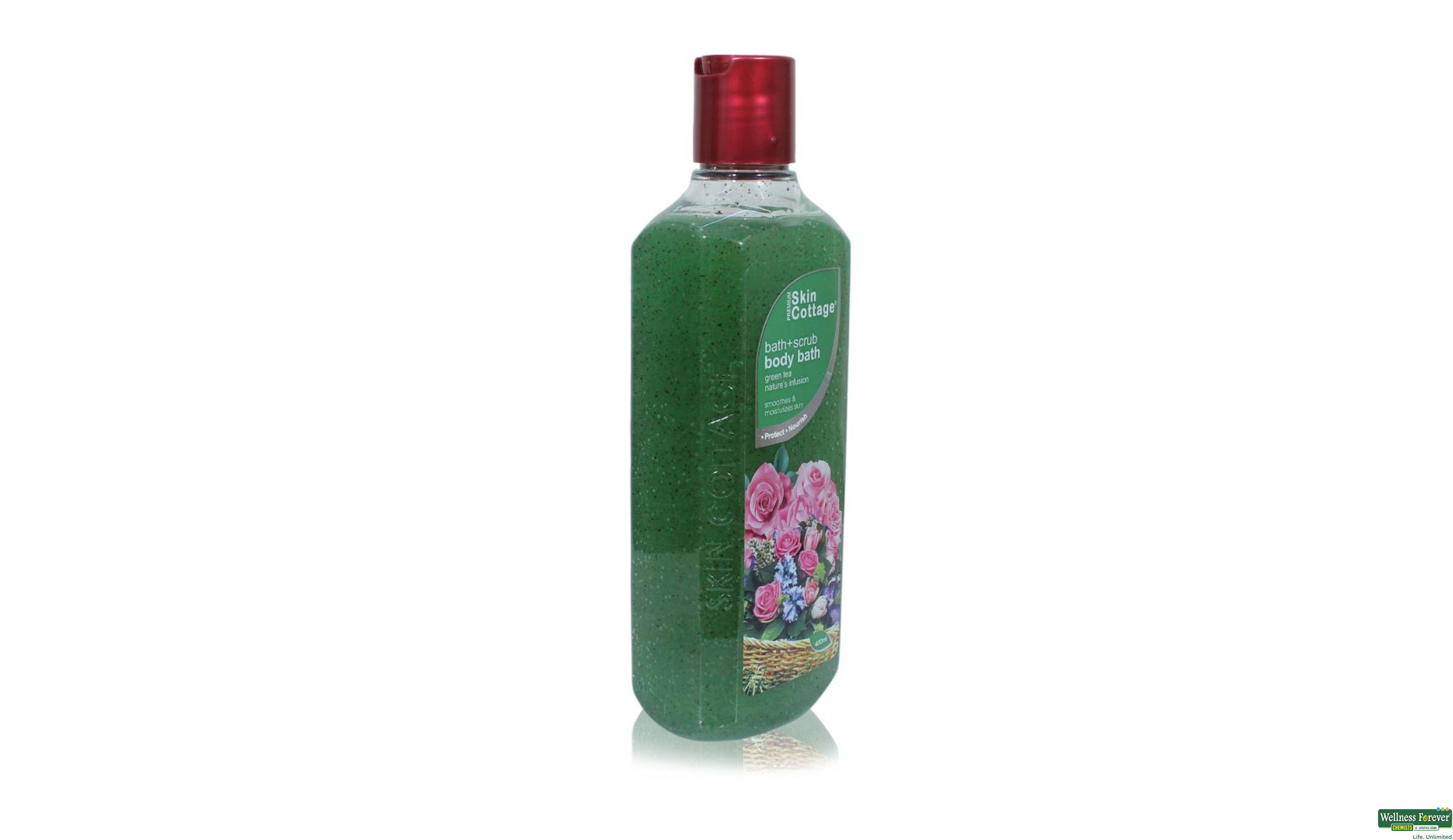 SKIN COTTAGE B/SCRUB GREEN TEA 400ML- 2, 400ML, null