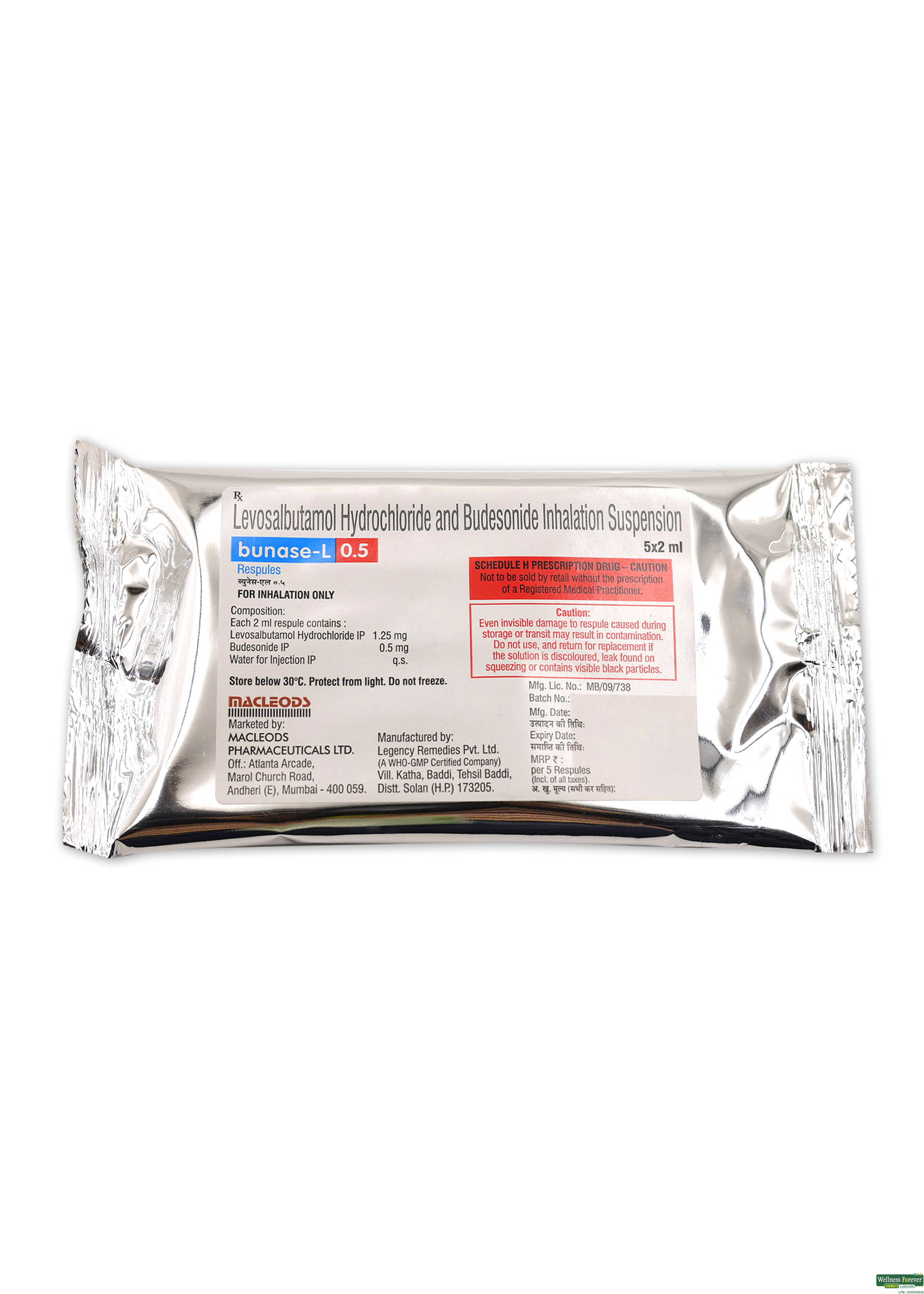 BUNASE-L 0.5MG RESPULES 2ML-image