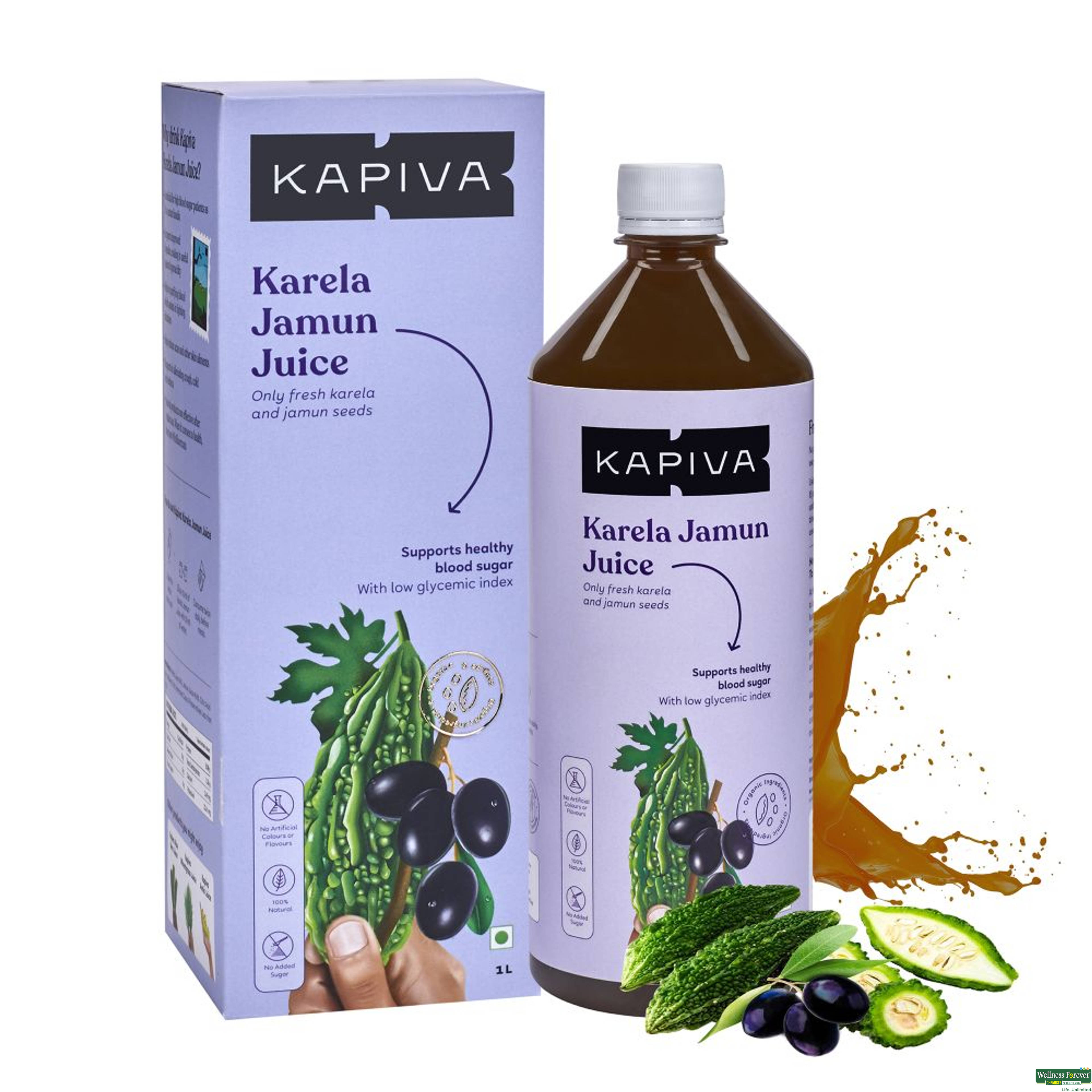 Kapiva Karela Jamun Juice, 1 ltr-image