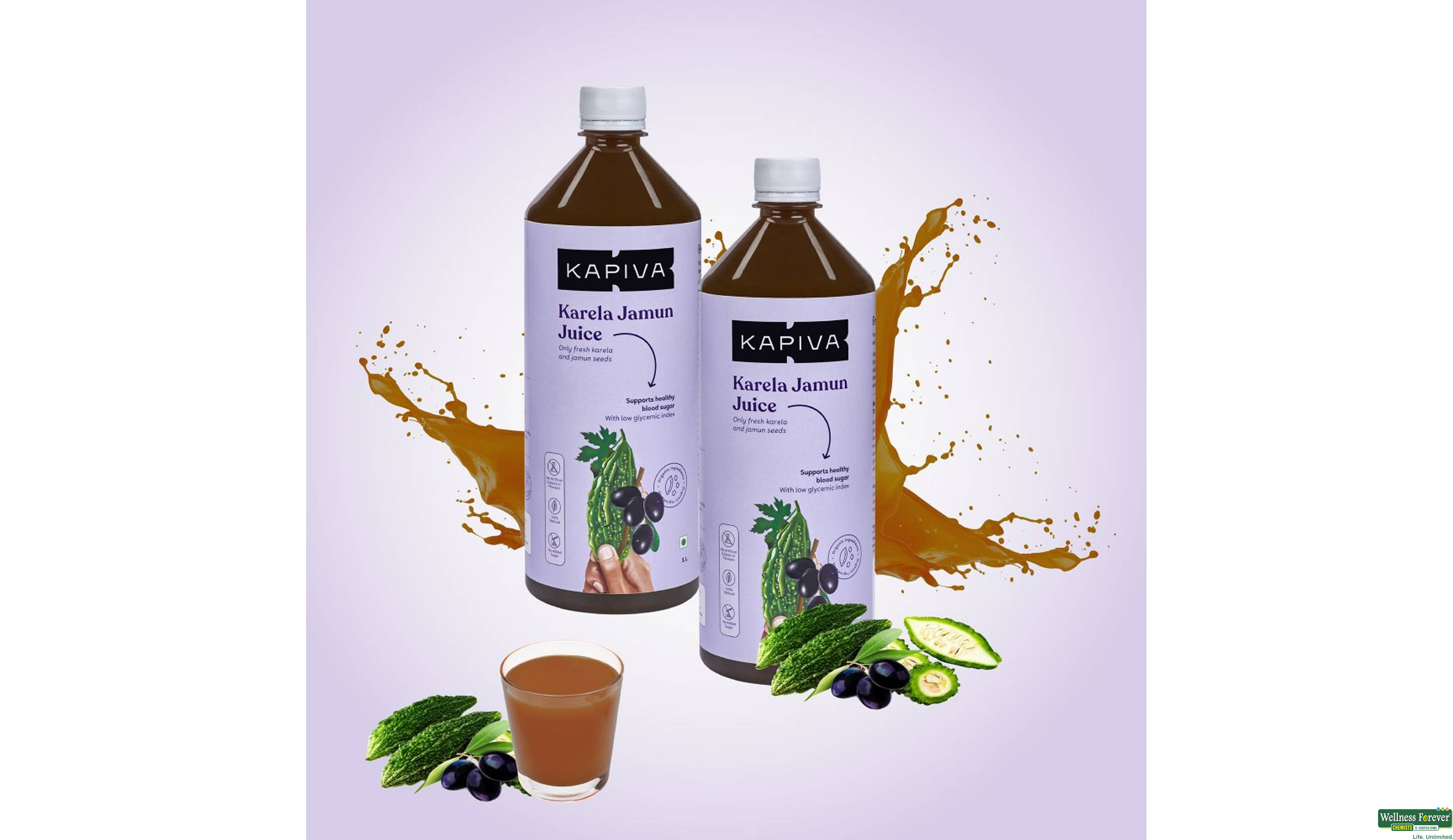 KAPIVA JUICE KARELA JAMUN 1LTR- 10, 1LTR, 