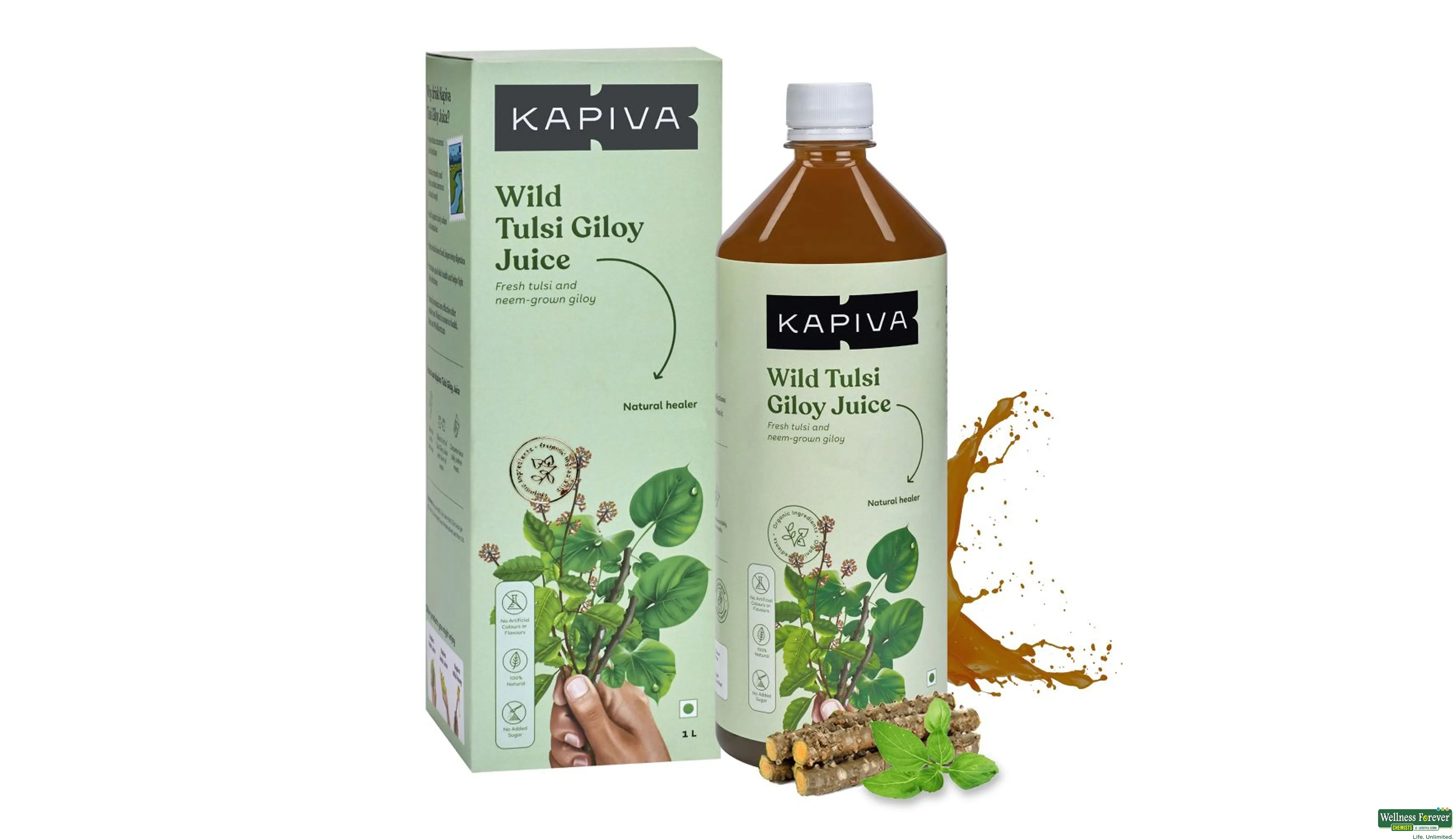 KAPIVA JUICE TULSI GILOY 1LTR- 1, 1LTR, 