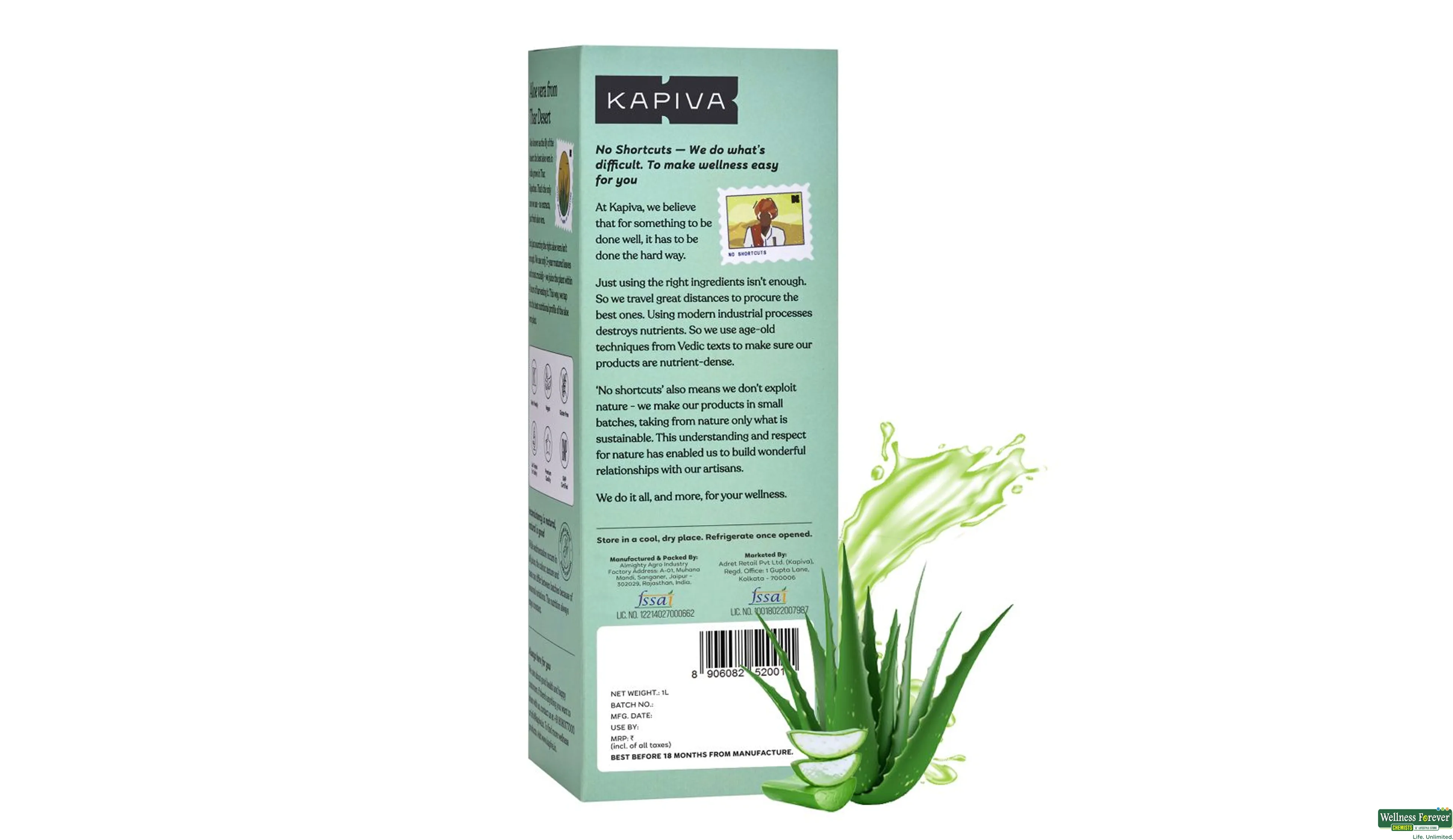 KAPIVA JUICE ALOE VERA 1LTR- 7, 1LTR, 