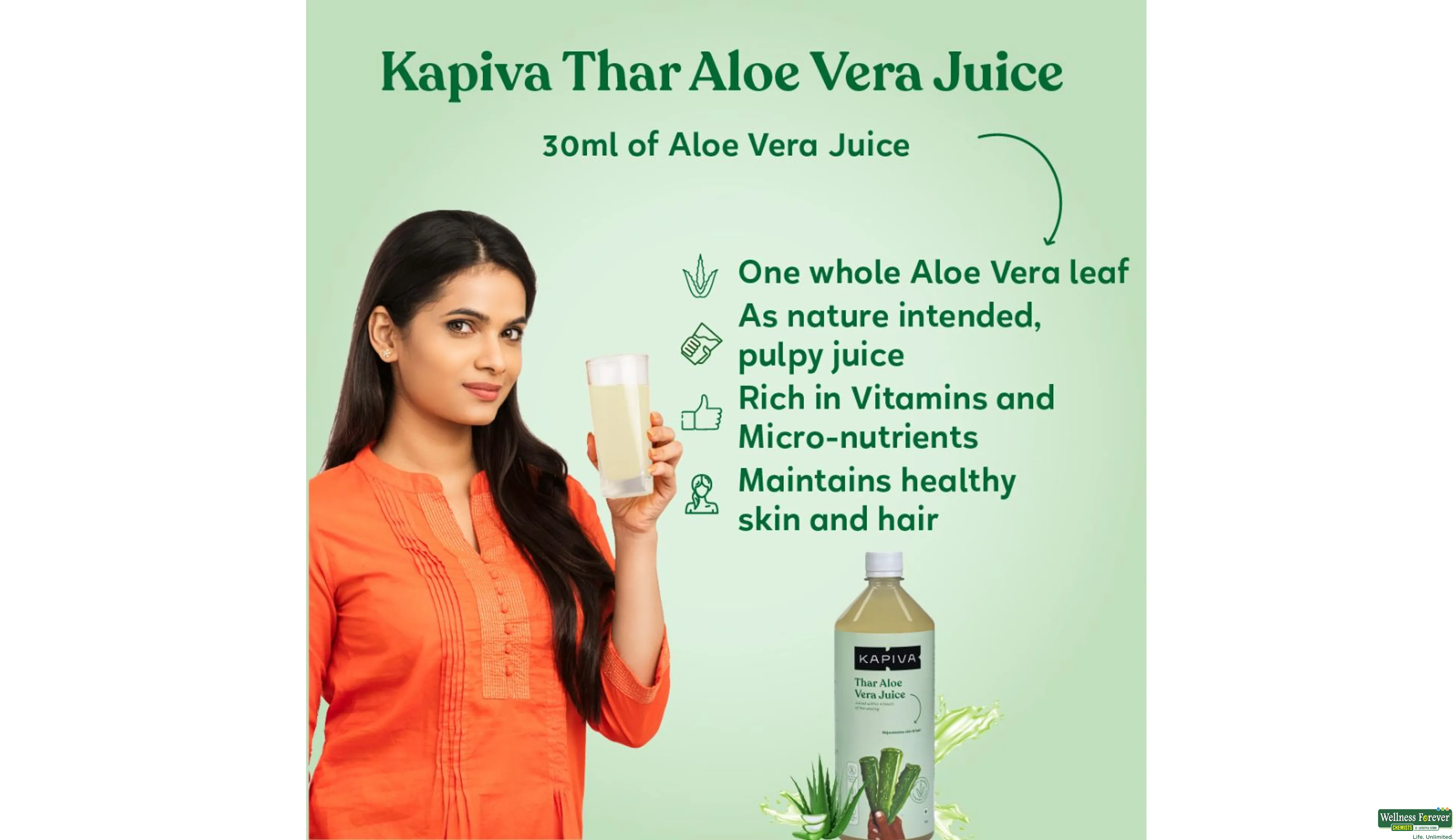 KAPIVA JUICE ALOE VERA 1LTR- 8, 1LTR, 