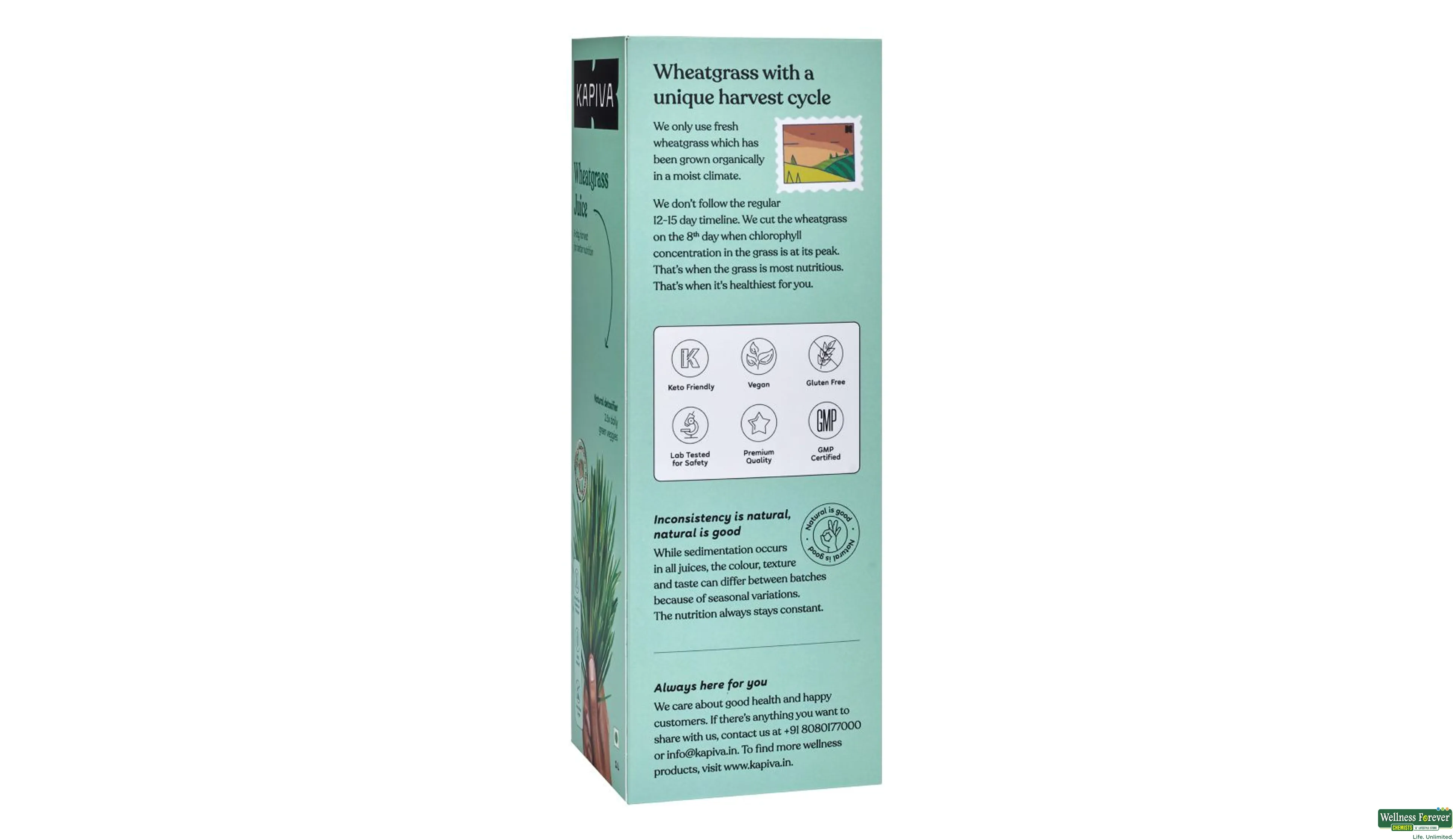 KAPIVA JUICE WHEATGRASS 1LTR- 6, 1LTR, 