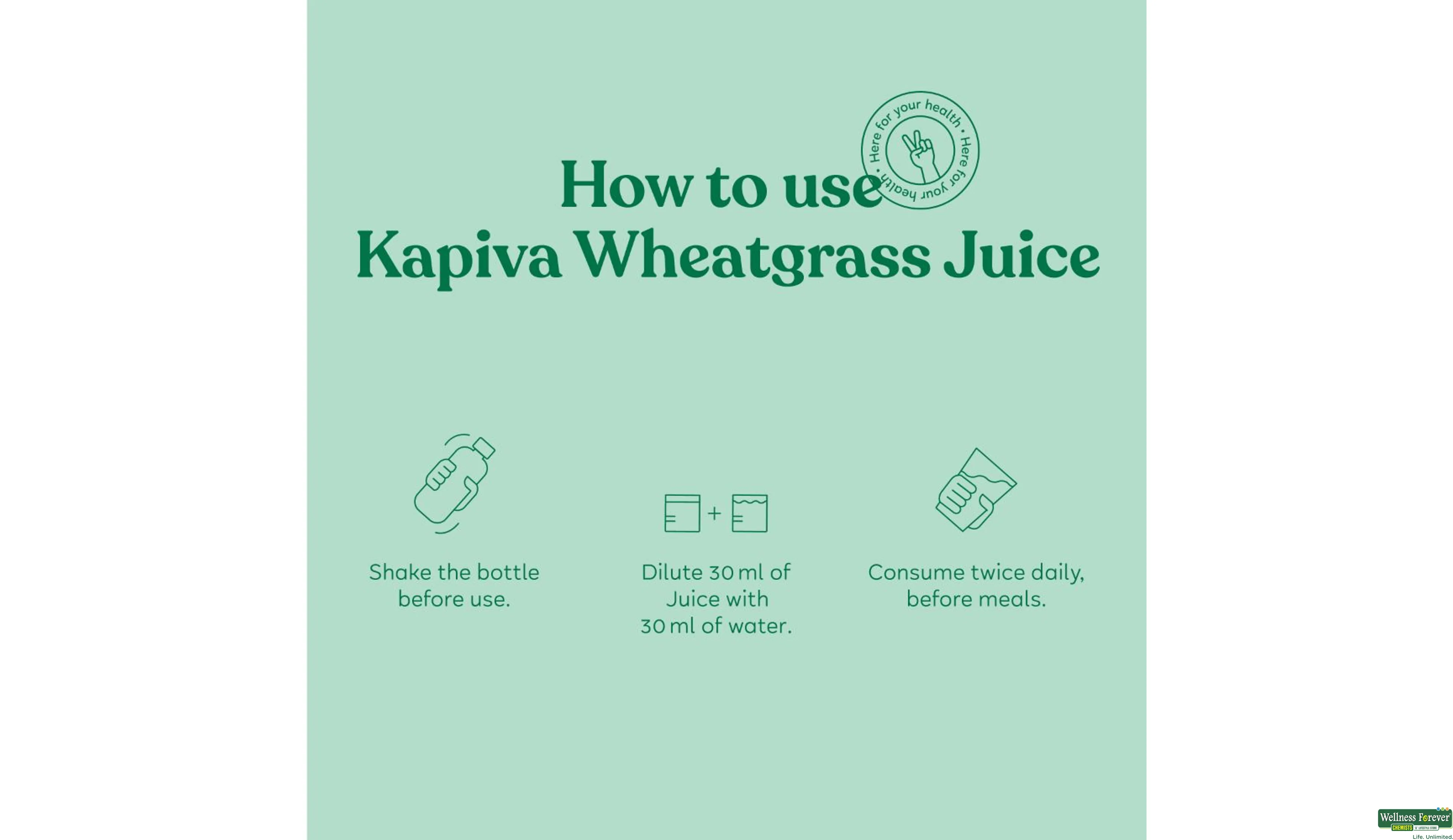 KAPIVA JUICE WHEATGRASS 1LTR- 9, 1LTR, 