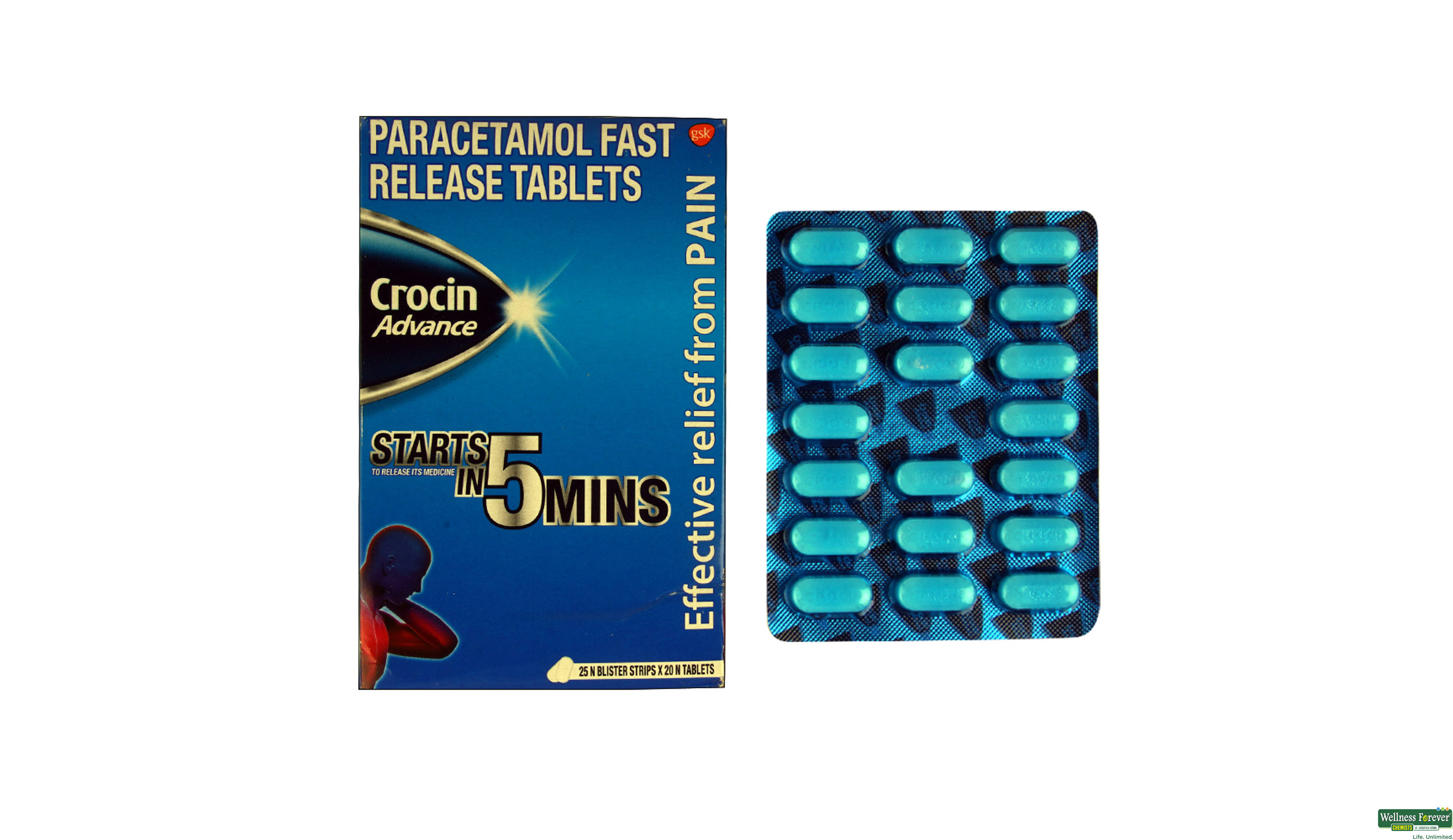 CROCIN ADVANCE 20TAB- 1, 20TAB, 