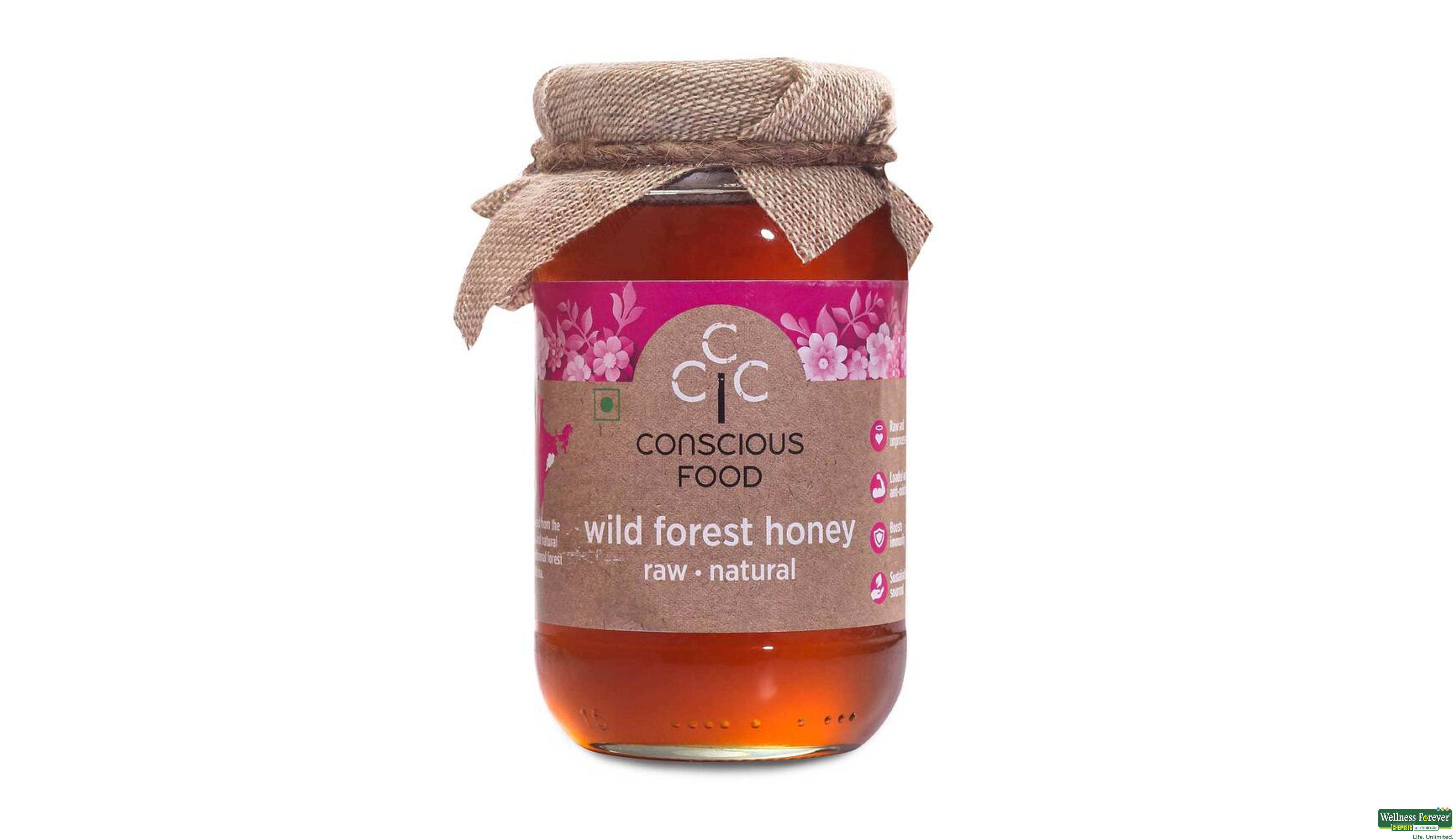 CONSCIOUS FOOD WILD FOREST HONEY 500GM- 1, 500GM, 