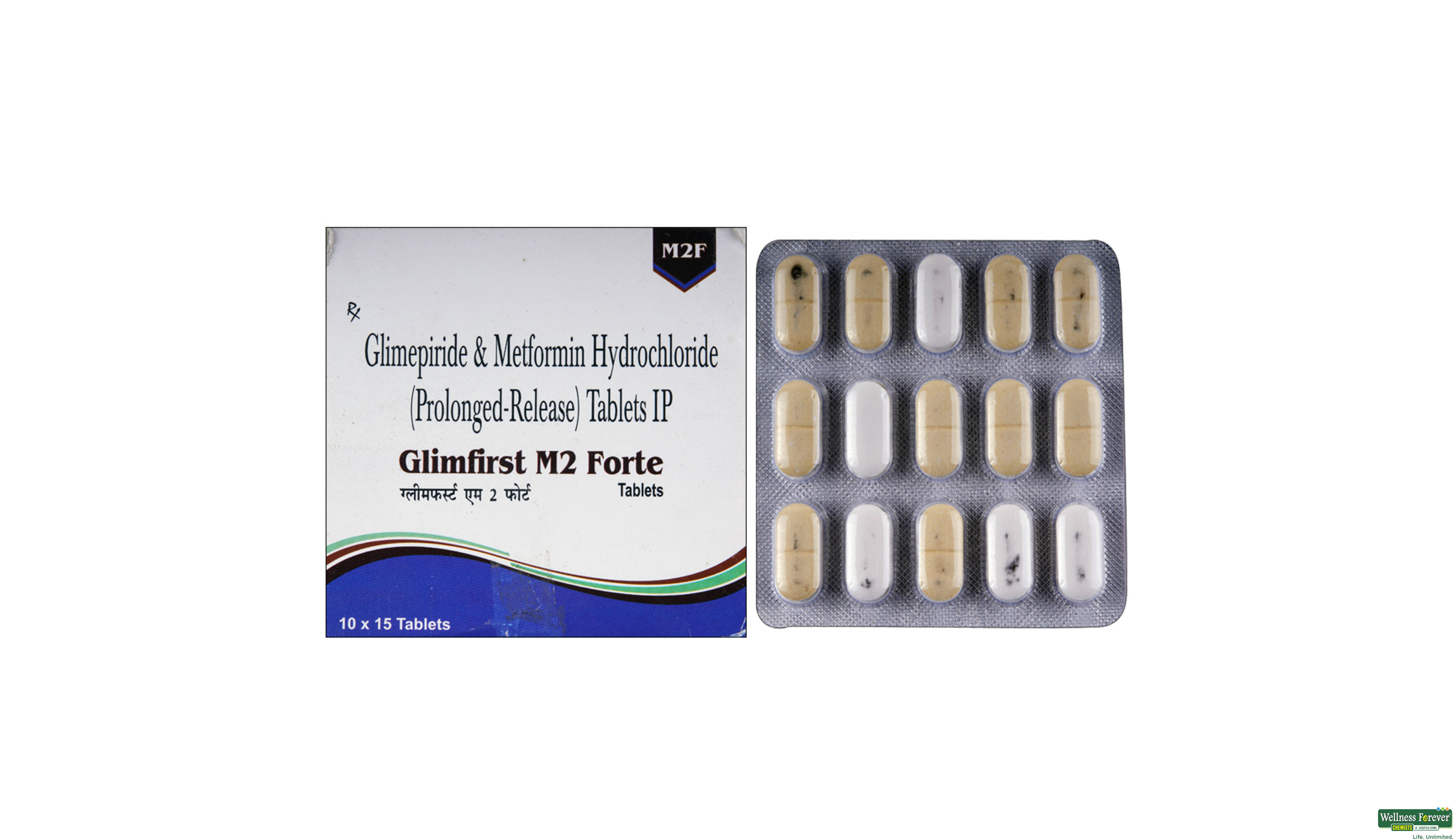 GLIMFIRST-M 2MG FORTE 15TAB- 1, 15TAB, 