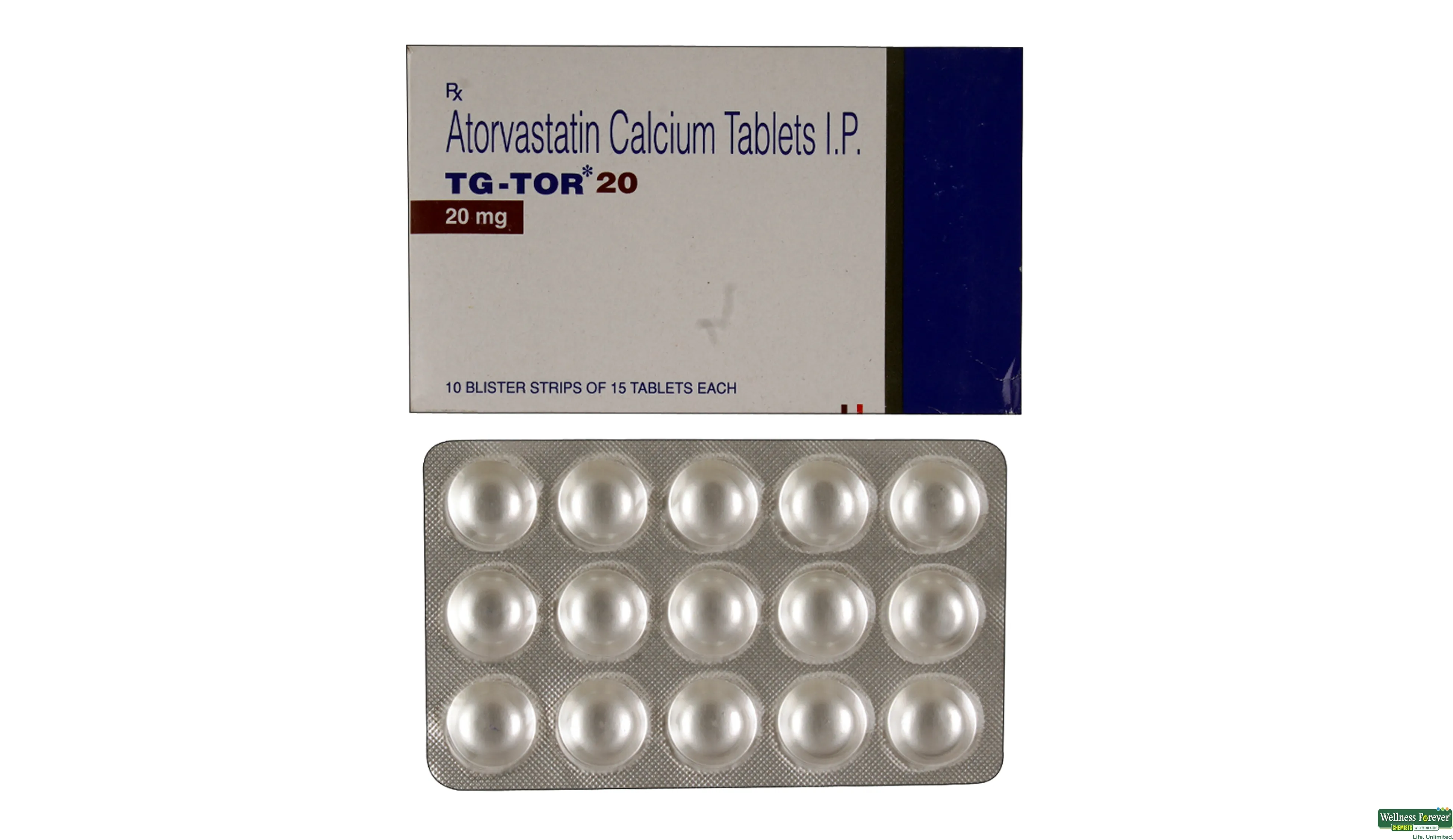 Buy TG Tor 20mg 15 Tablets Online at Best Prices Wellness Forever