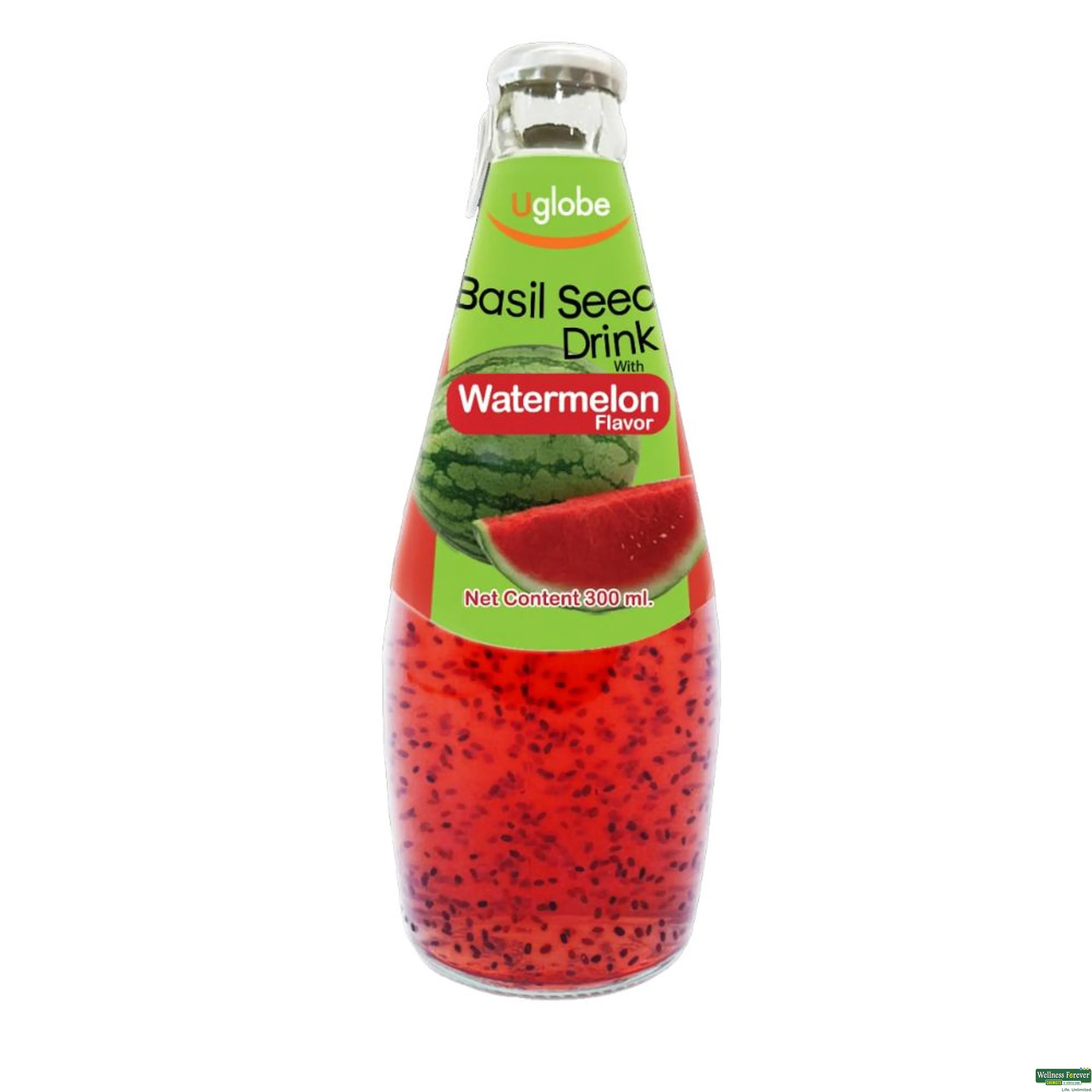 U GLOBE BASIL SEED DRINK WATERMELON 300ML-image