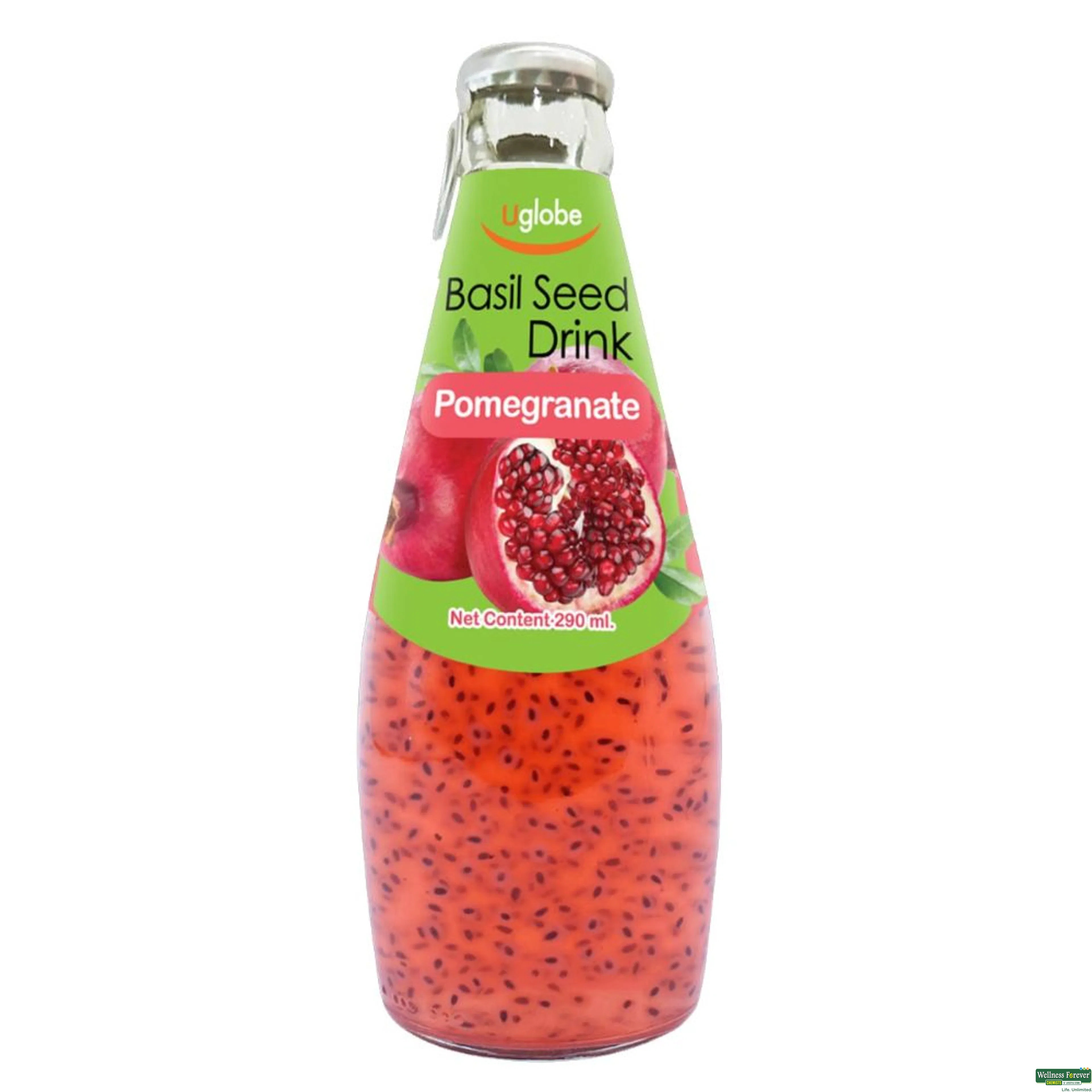 U GLOBE BASIL SEED DRINK POMEGRANATE 300ML-image