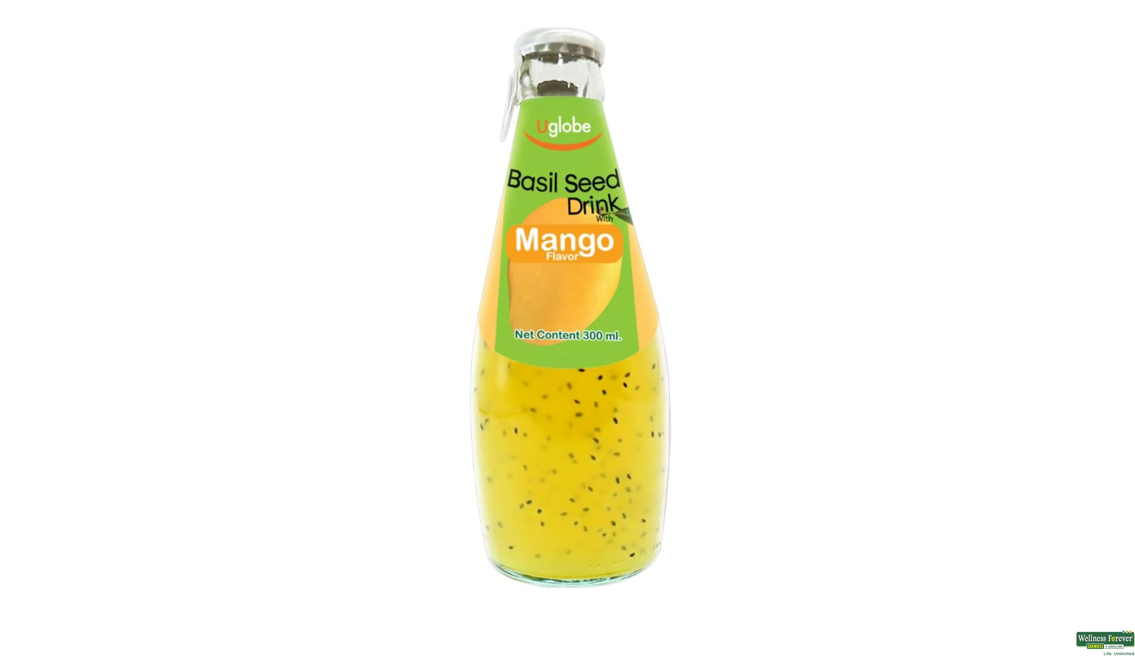 U GLOBE BASIL SEED DRINK MANGO 300ML- 1, 300ML, null