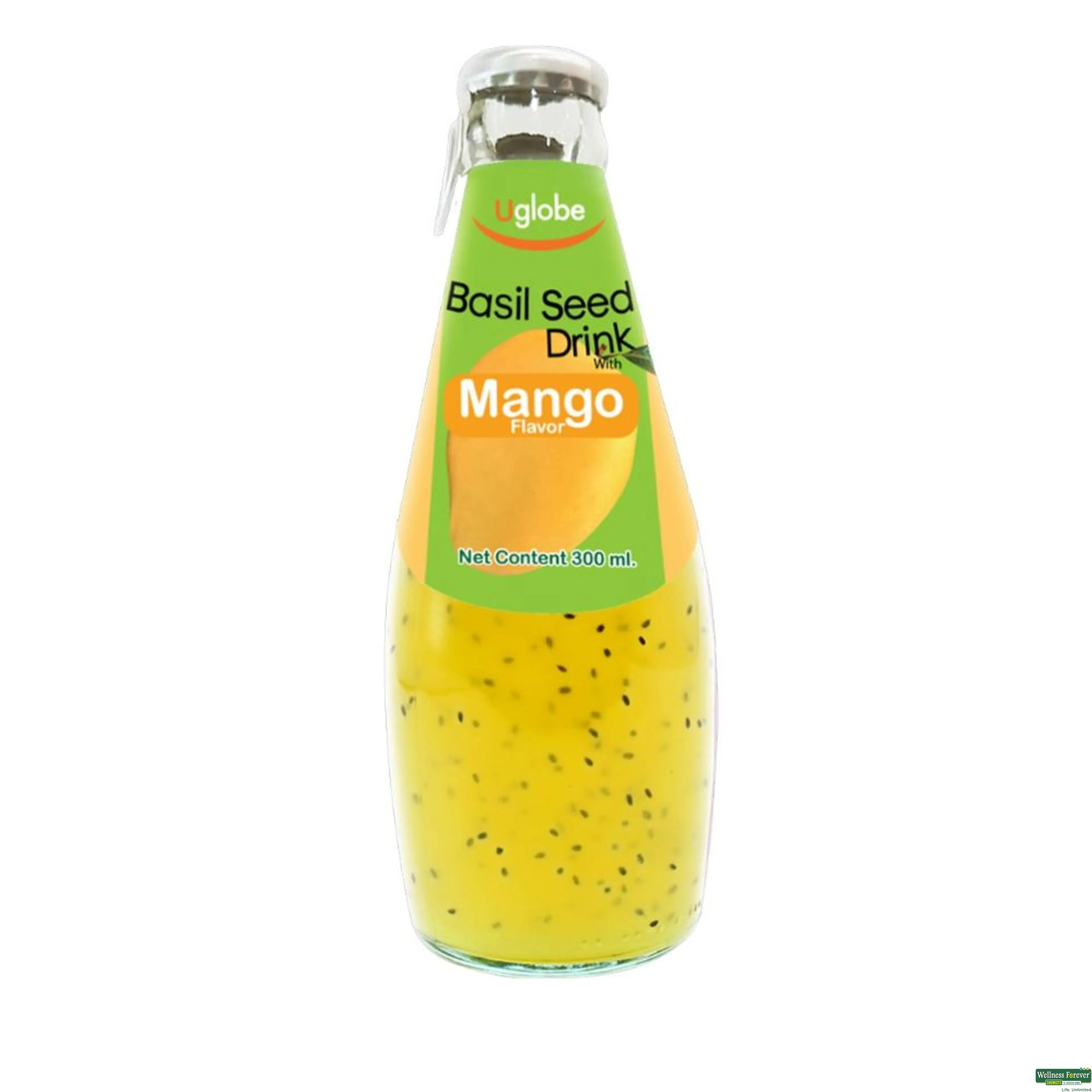 U GLOBE BASIL SEED DRINK MANGO 300ML-image
