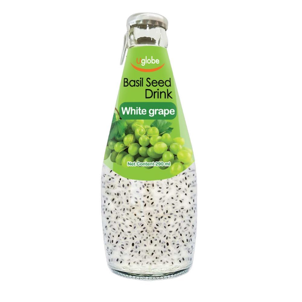 Buy U Globe Basil Seed Drink White Grape 300 ml Online at Best