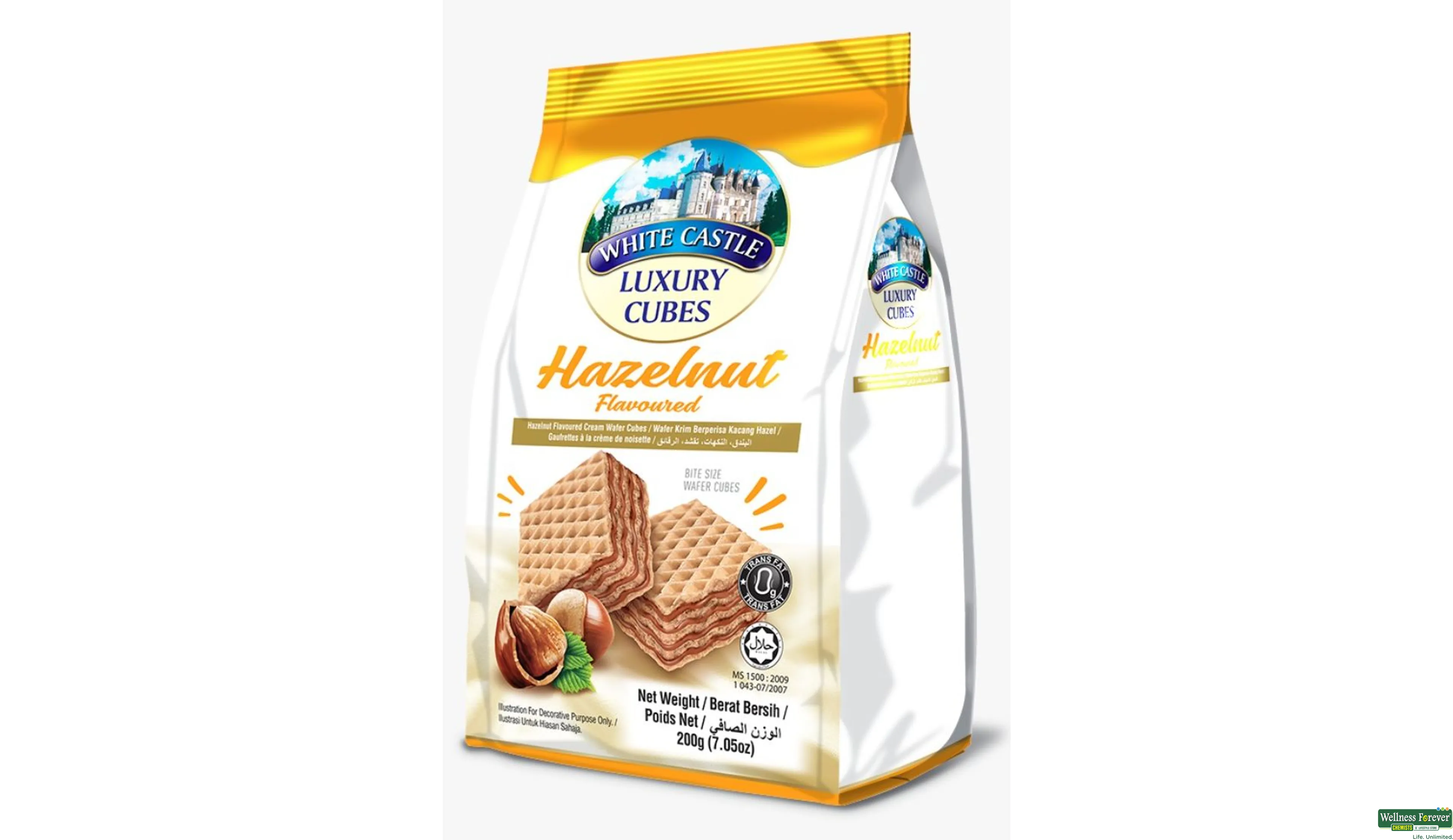 WHITE CASTLE CUBES HAZEL NUT 200GM- 1, 200GM, 