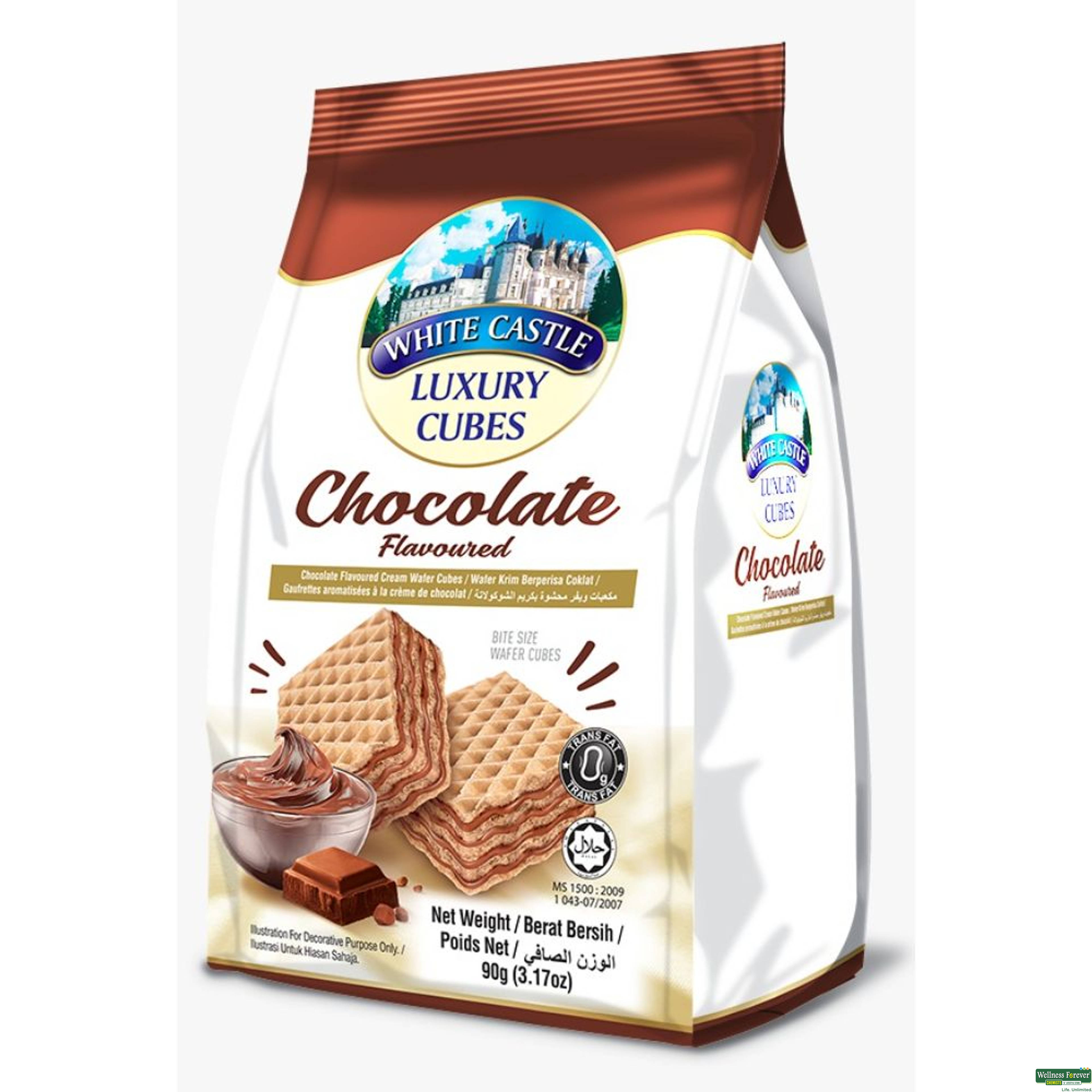 White Castle Chocolate Flavoured Cream Wafer Cubes, 112.5 G-image