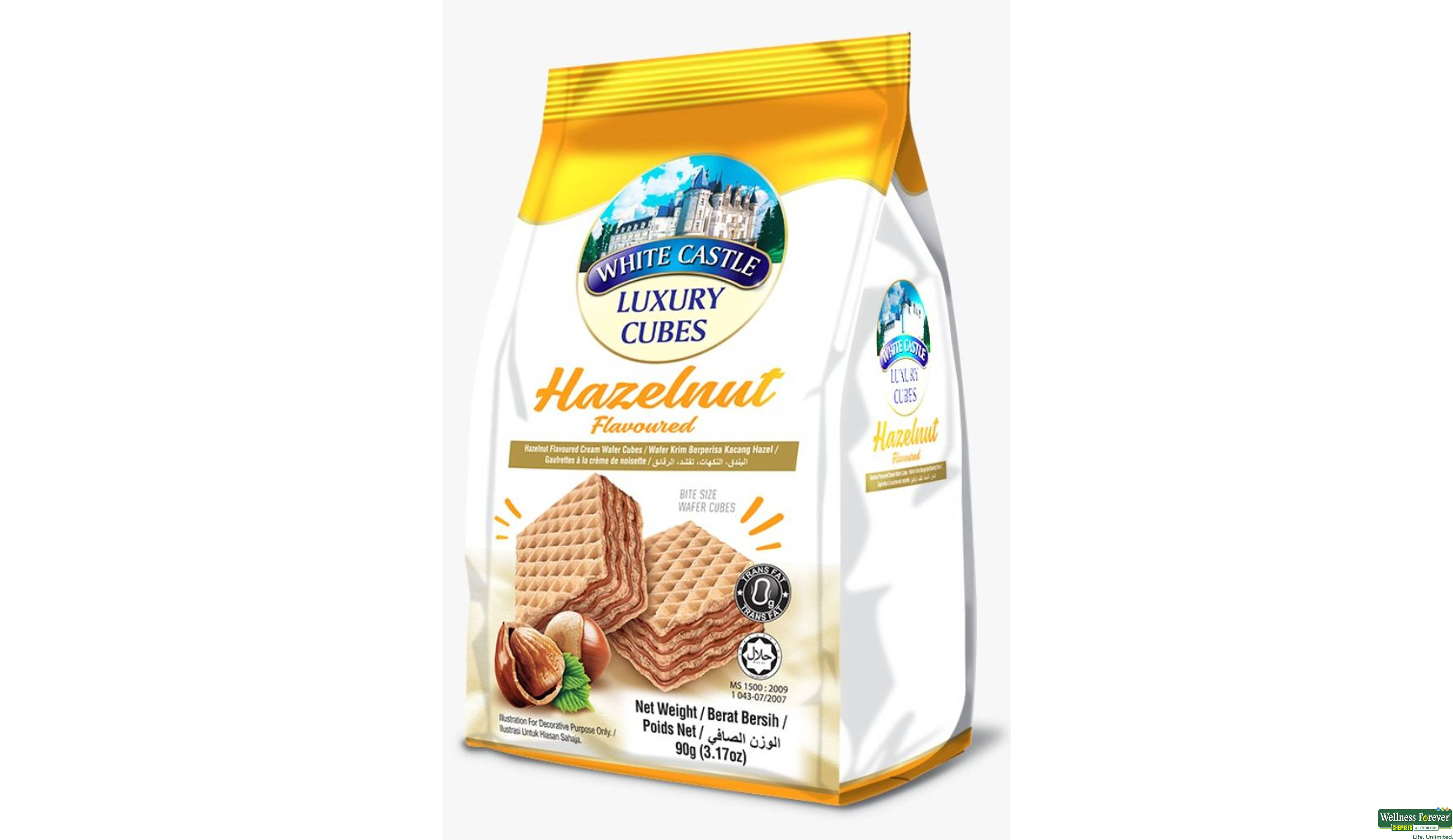 WHITE CASTLE CUBES HAZEL NUT 90GM- 1, 90GM, 