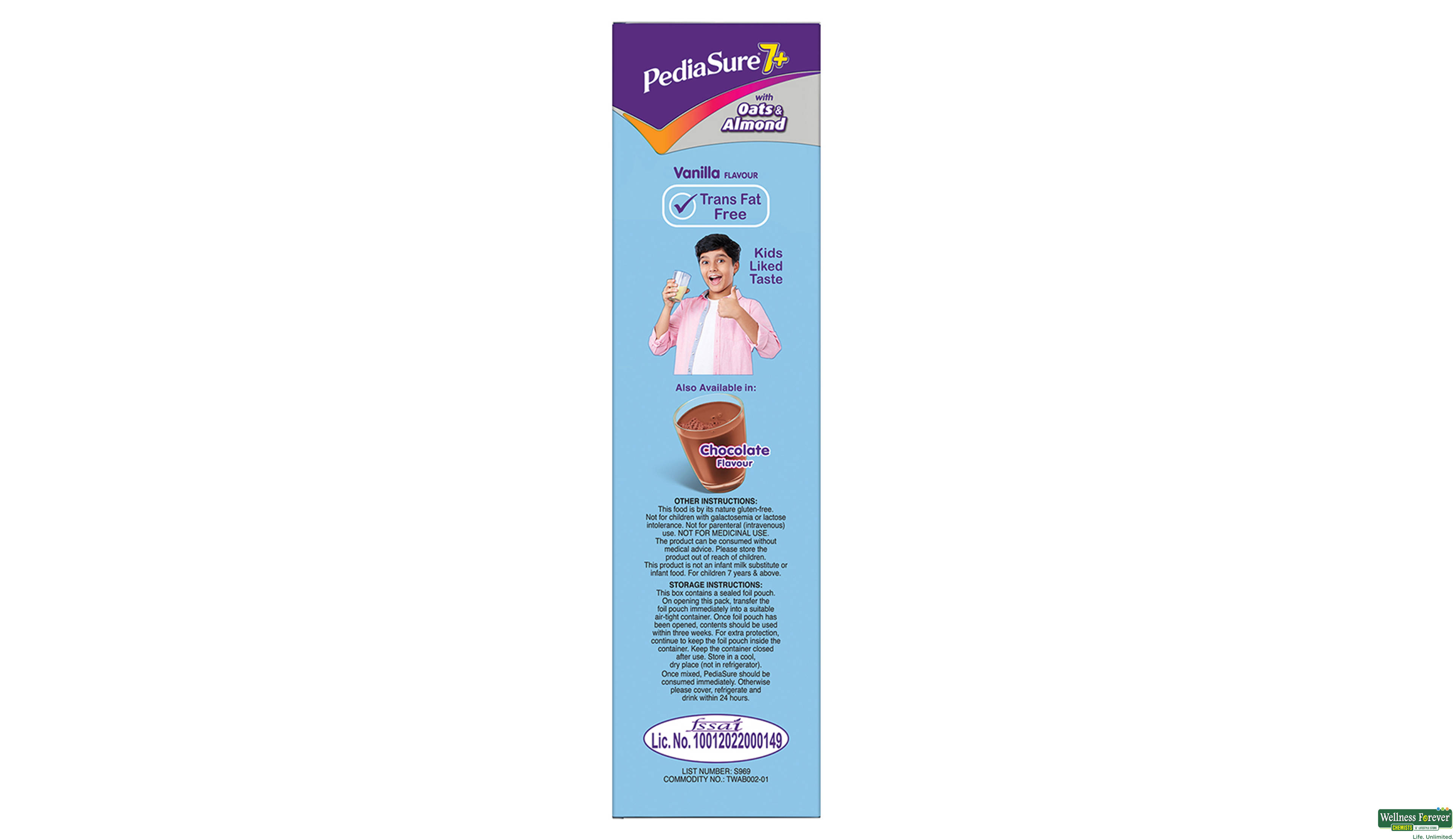 PEDIASURE 7 PLUS VANILA PWDR 400GM- 3, 400GM, 