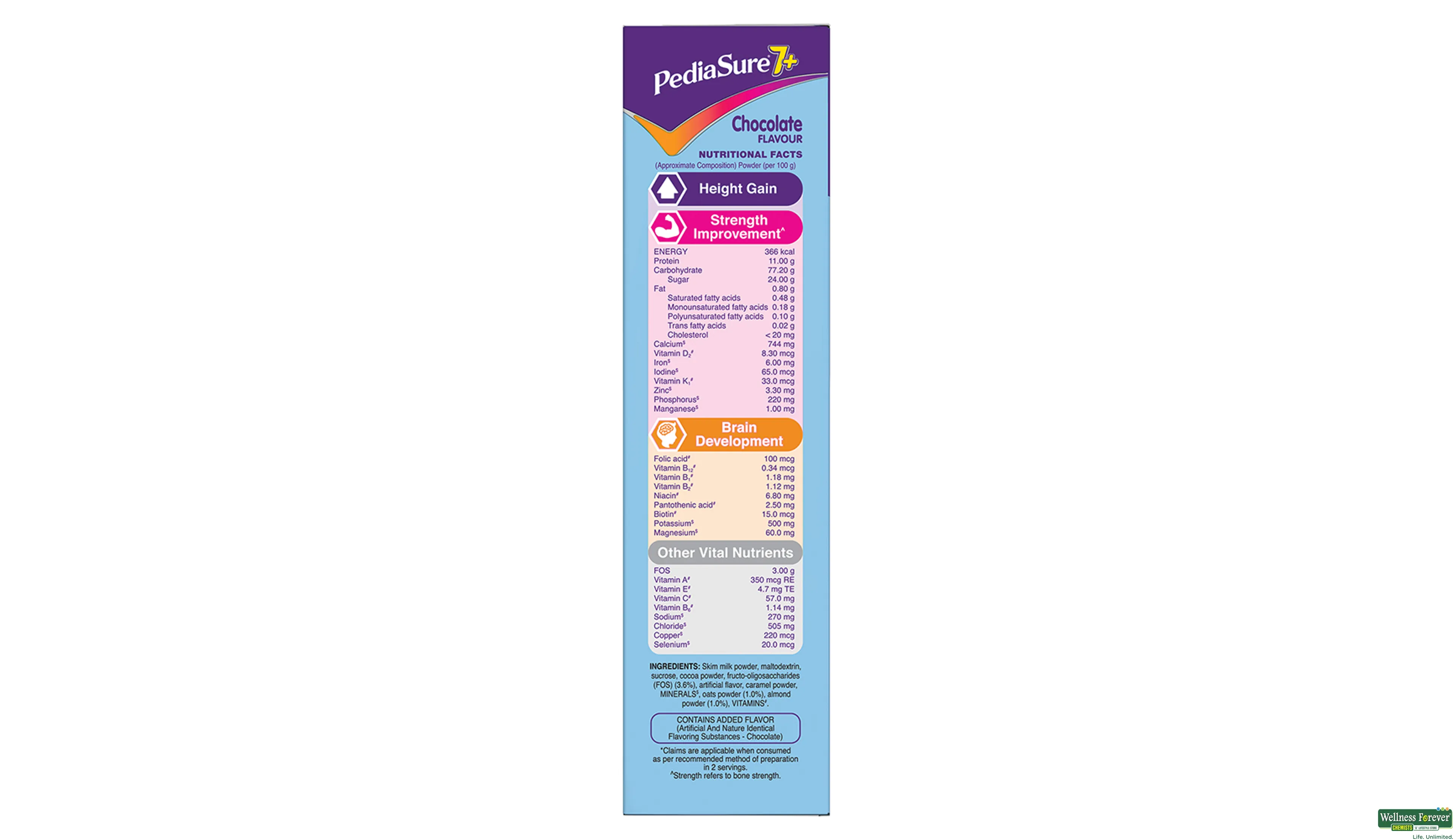 PEDIASURE 7 PLUS CHOCOLATE PWDR 400GM- 5, 400GM, 