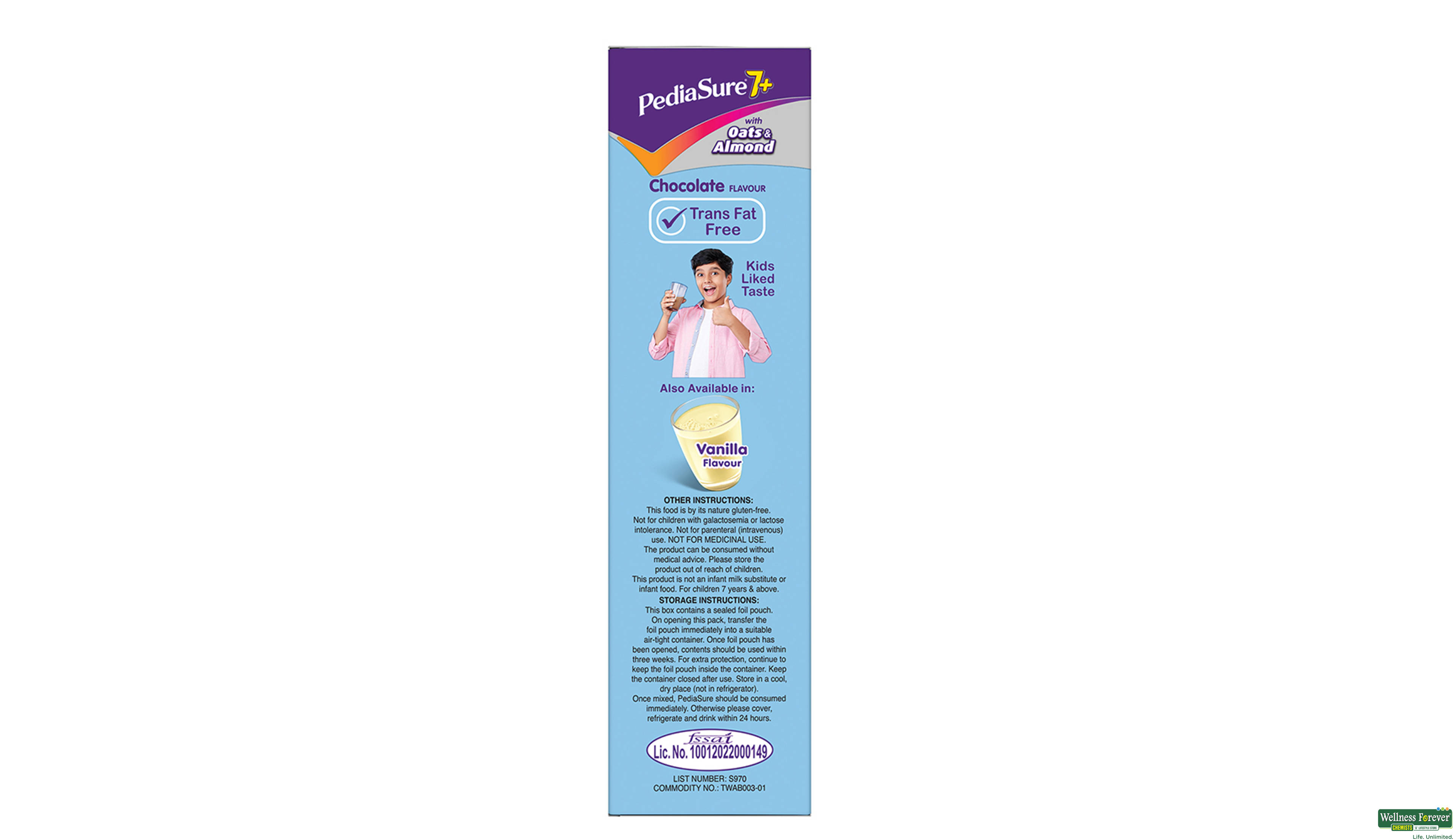 PEDIASURE 7 PLUS CHOCOLATE PWDR 200GM- 4, 200GM, 