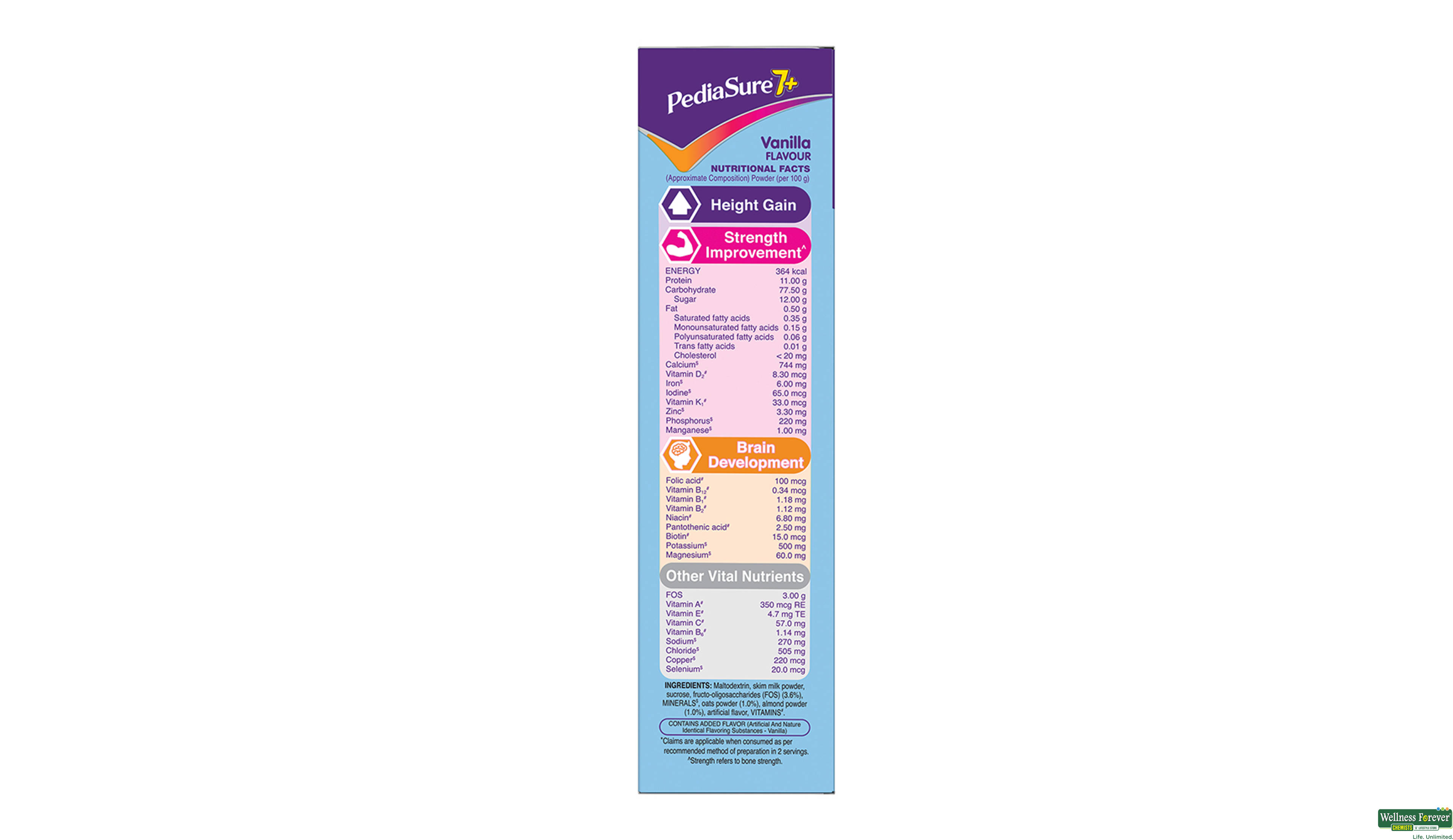 PEDIASURE 7 PLUS VANI POWD 200GM- 4, 200GM, 