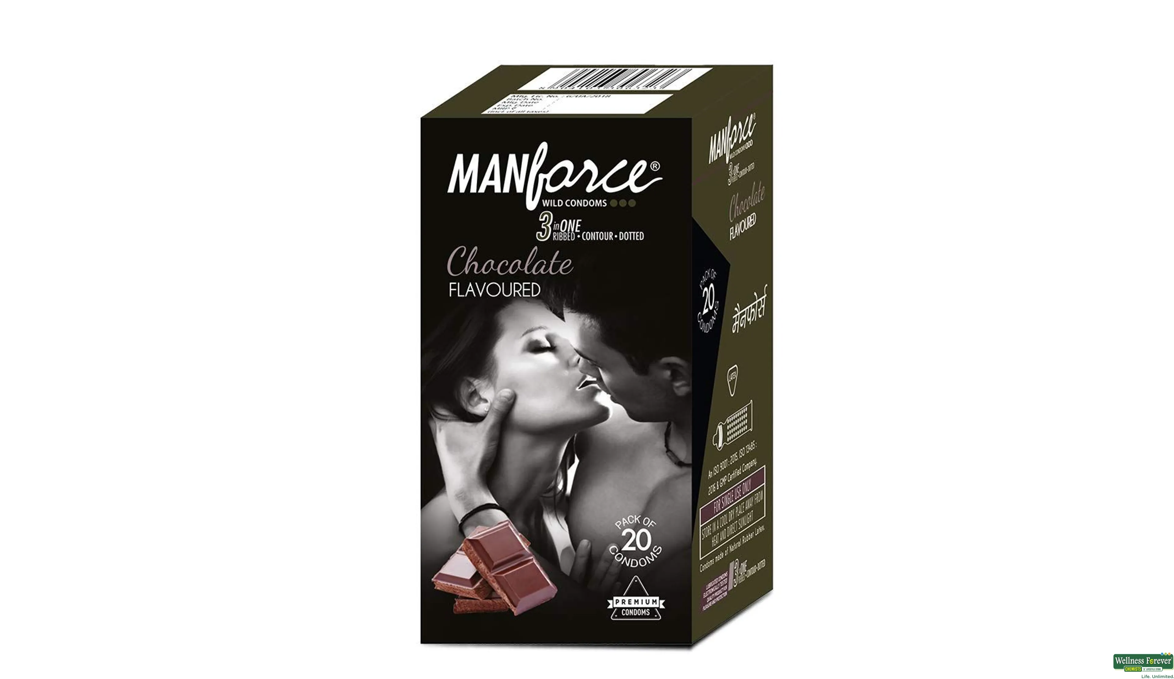 MANFORCE CONDOM WILD CHOC 20PC- 1, 20PC, 