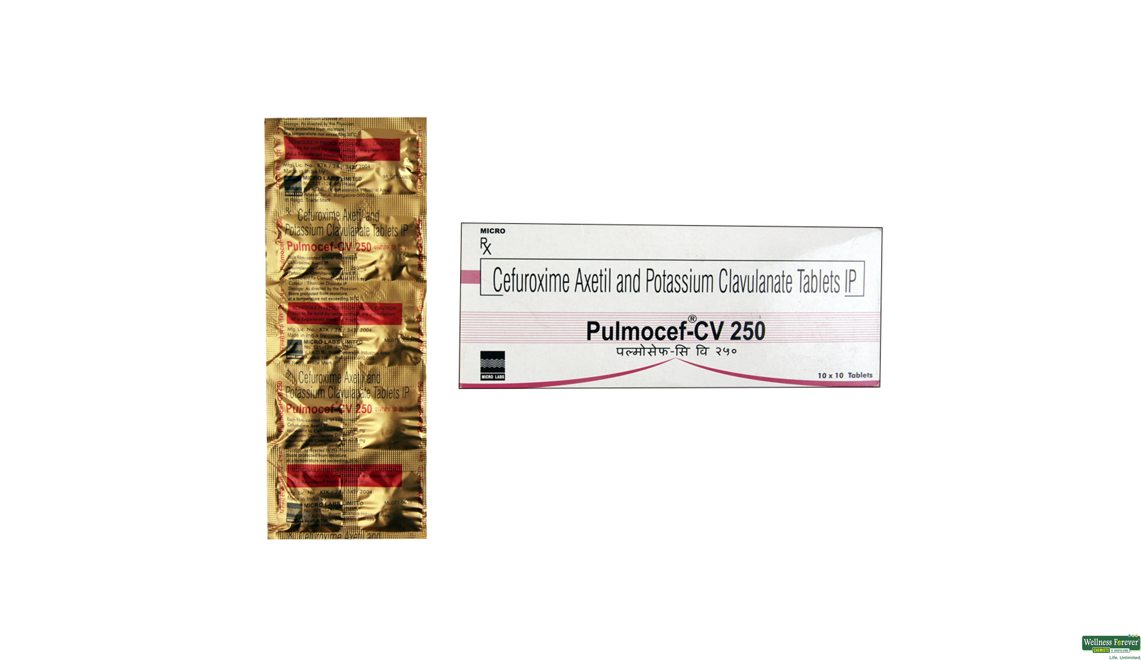 PULMOCEF-CV 250MG 10TAB- 1, 10TAB, 