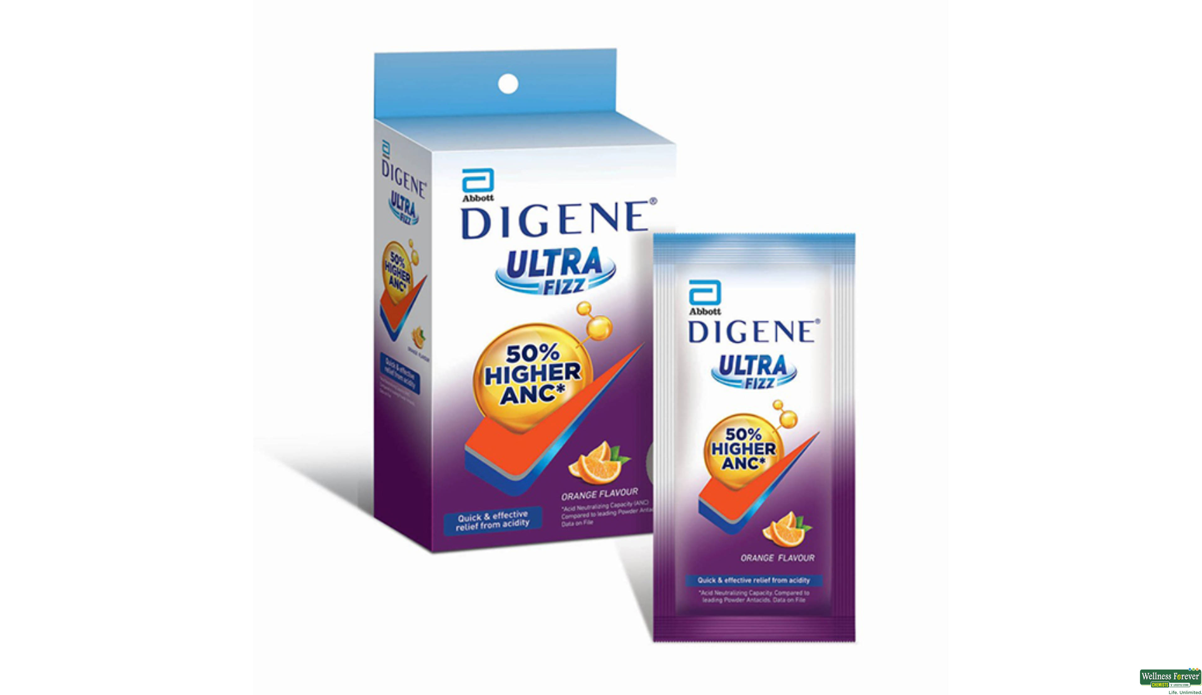 DIGENE ULTRA FIZZ ORANGE SACH 6.25GM- 1, 6.25GM, 