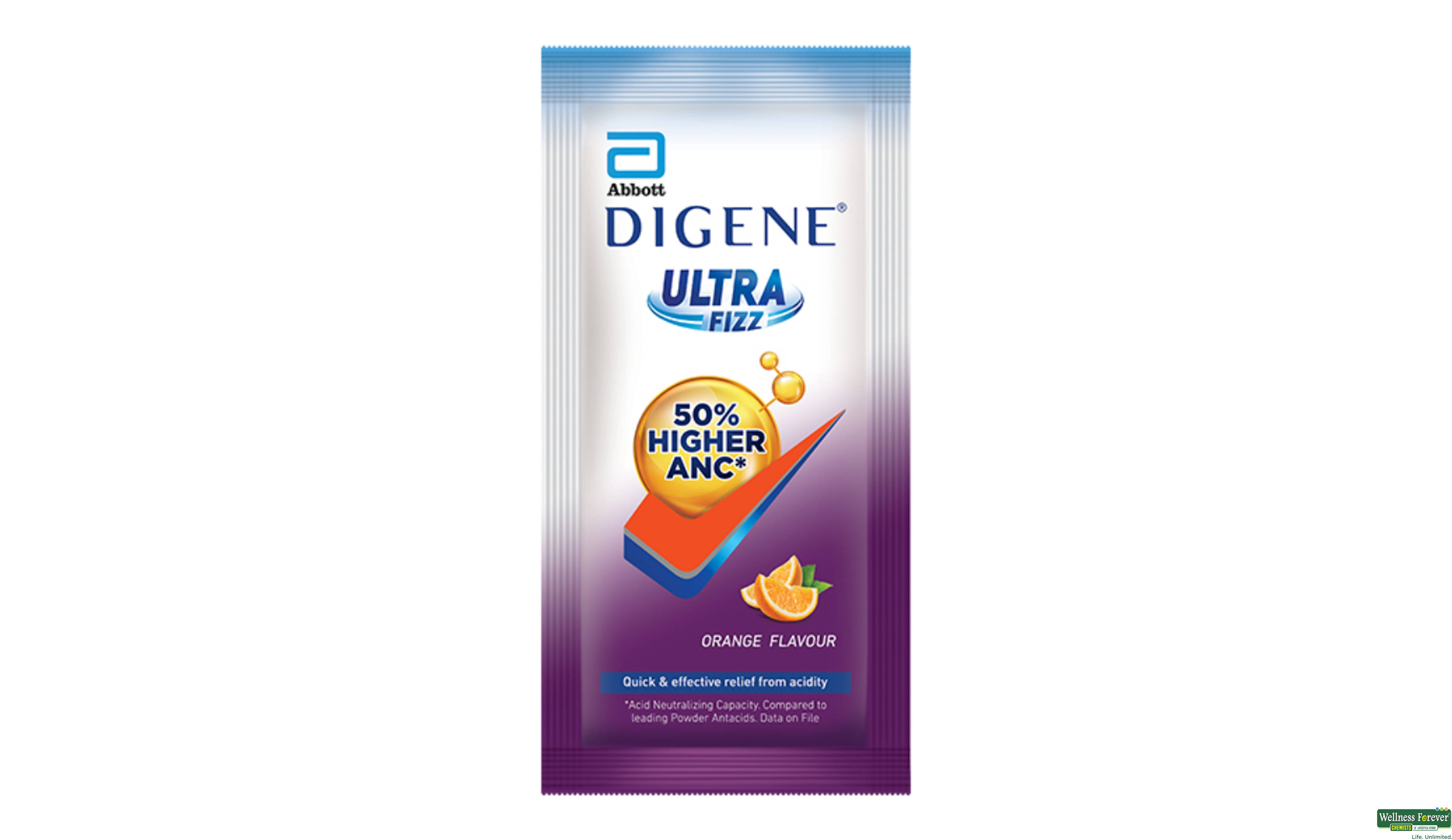 DIGENE ULTRA FIZZ ORANGE SACH 6.25GM- 2, 6.25GM, 