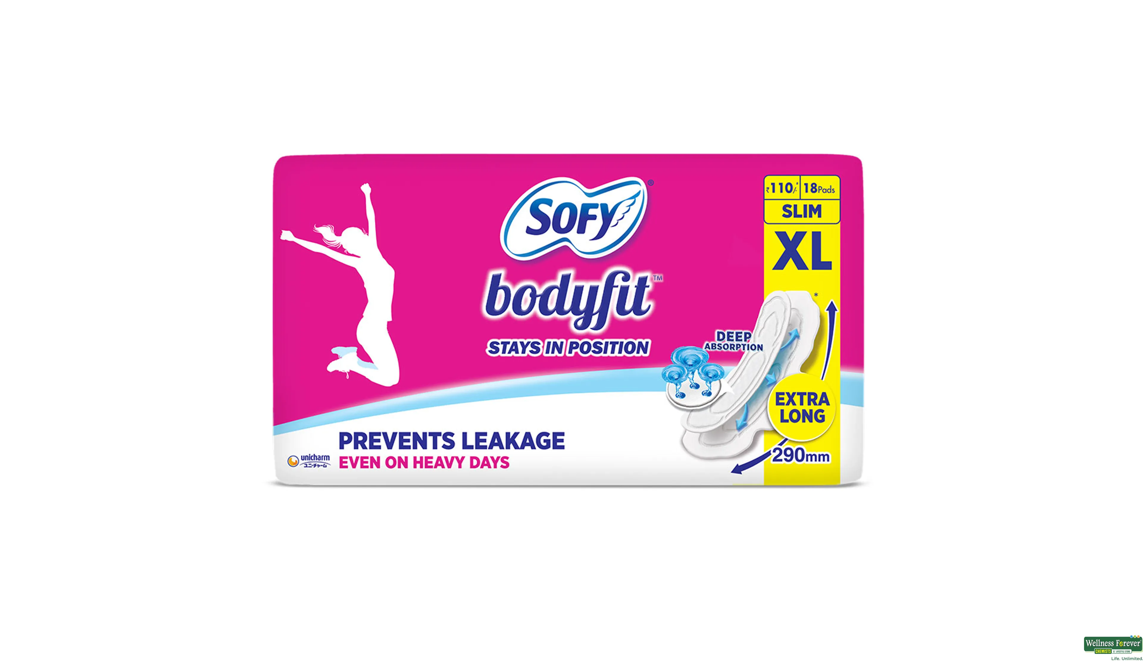 Buy Sofy Sanitary Pads Body Fit Overnight Xxl 10 Pcs Pouch Online