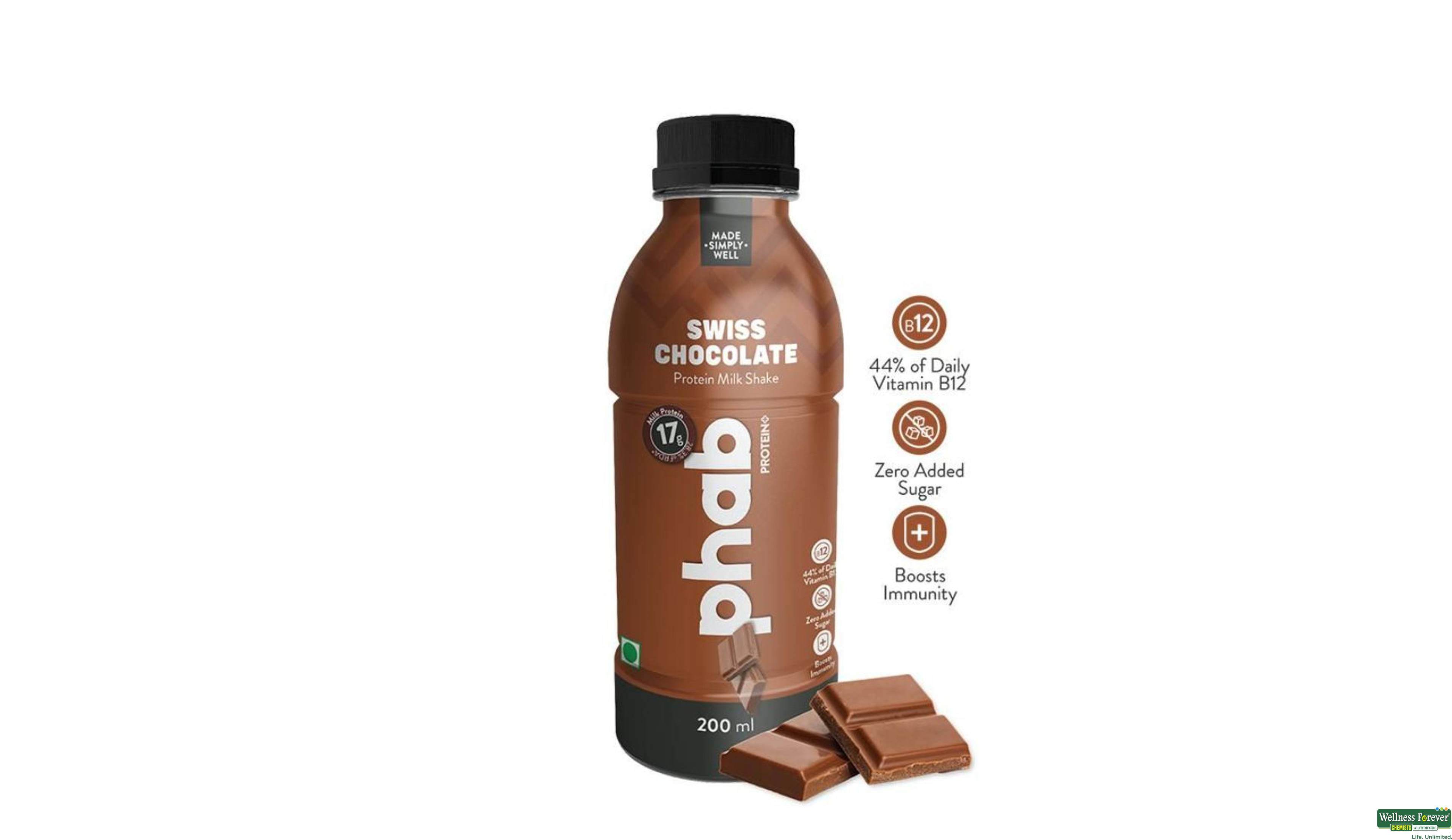 PHAB DRINK PROTIN SWISS CHOC 200ML- 4, 200ML, null