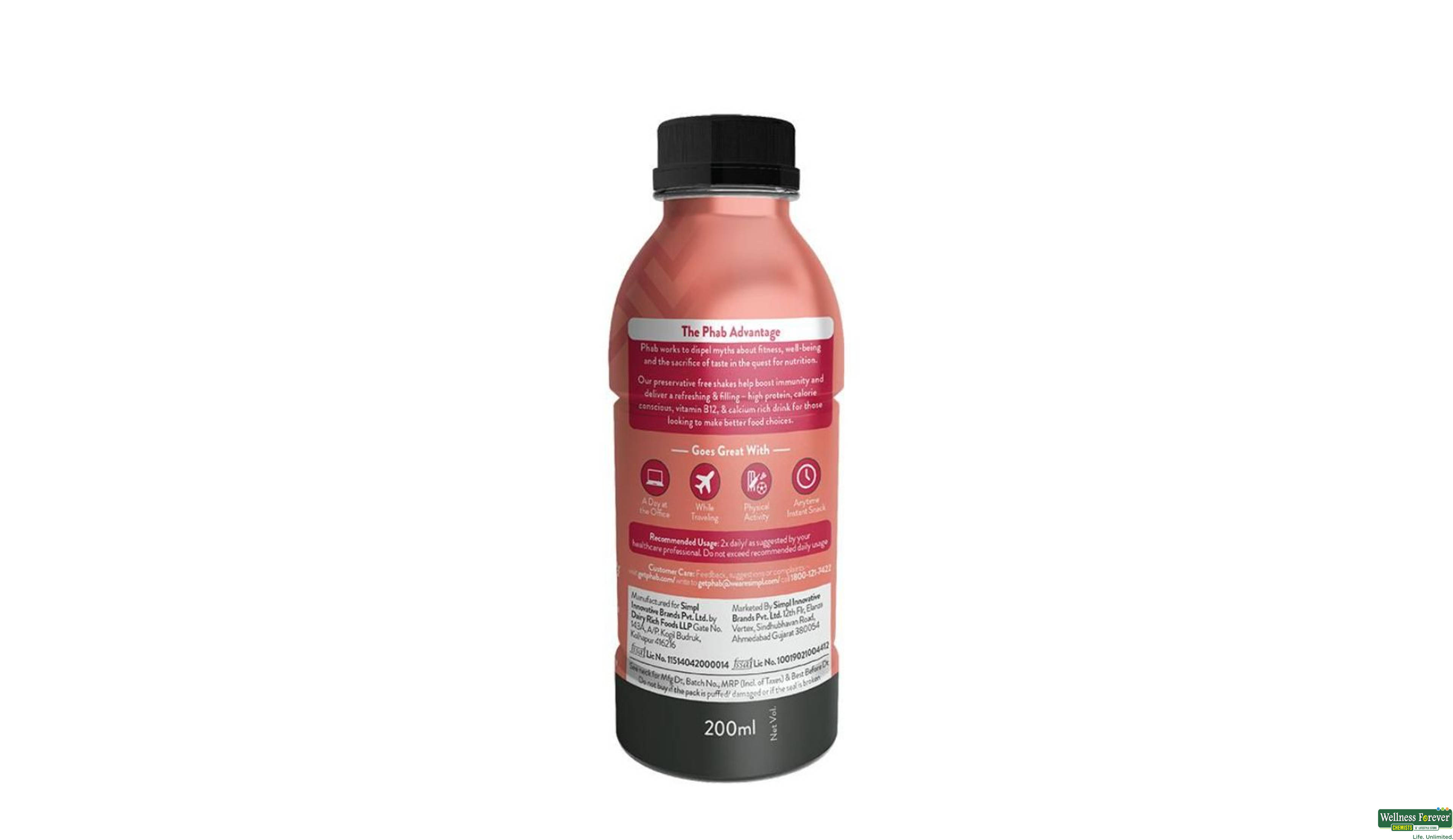 PHAB DRINK PROTIN STRAWBERRIES 200ML- 3, 200ML, null