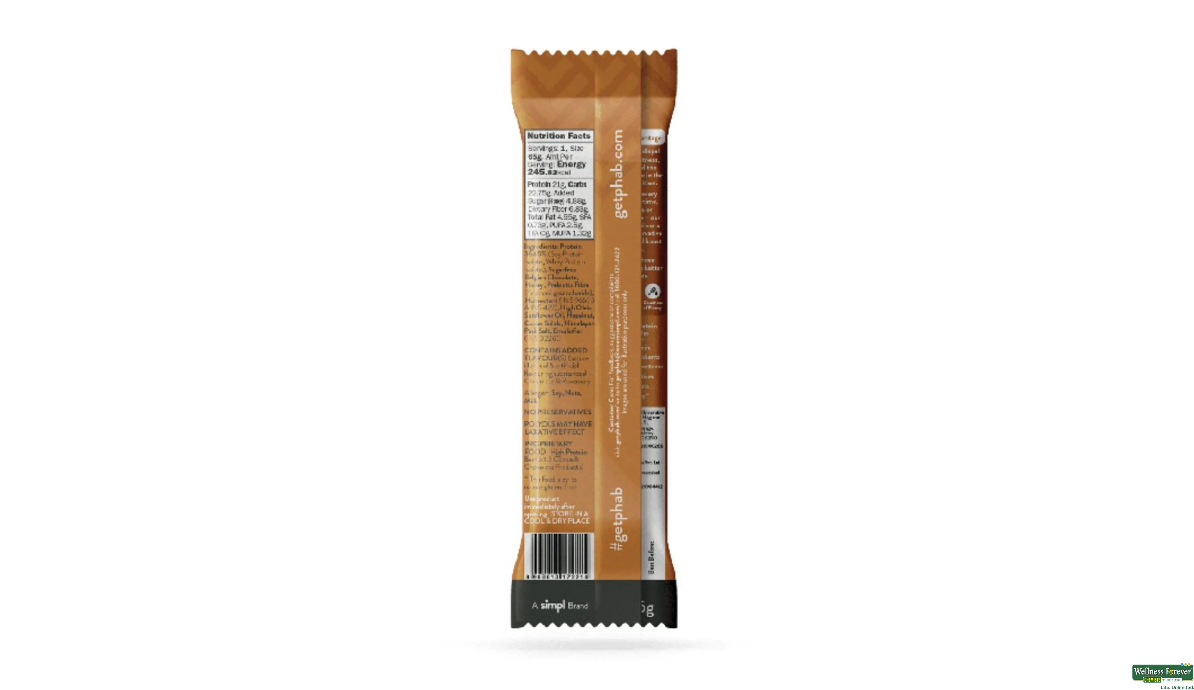 PHAB PROTEIN BAR CHOC BROWNIE 65GM- 2, 65GM, null