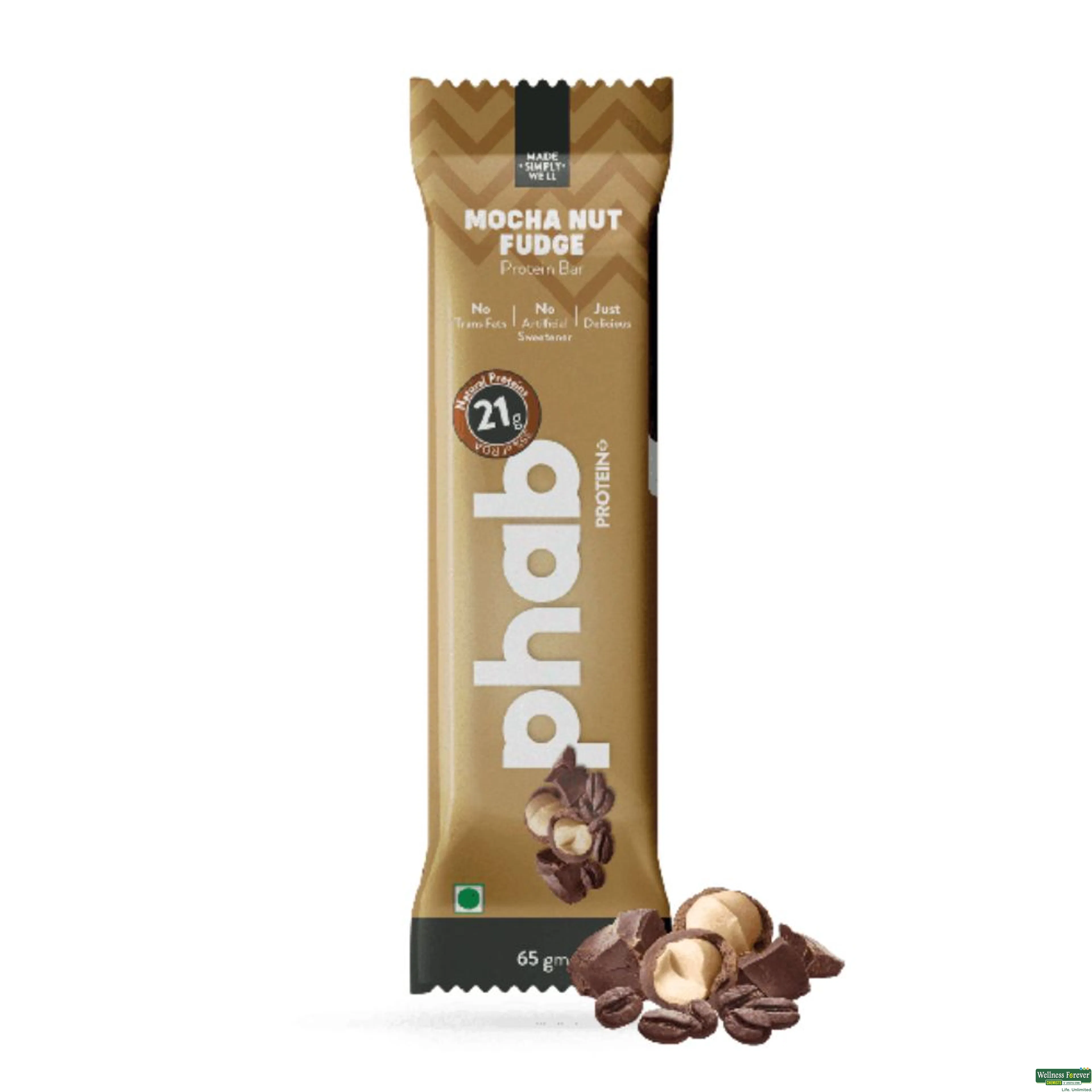 PHAB PROTEIN BAR MOCHA NUT FUDGE 65GM-image